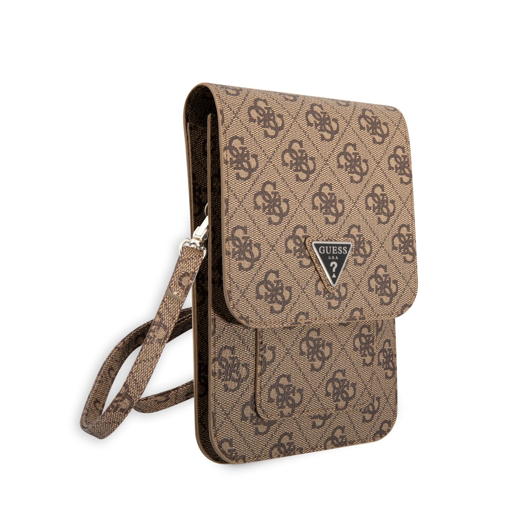 Guess Guess 7 inch PU Leather Wallet bag - Bruin - 4G - Triangle