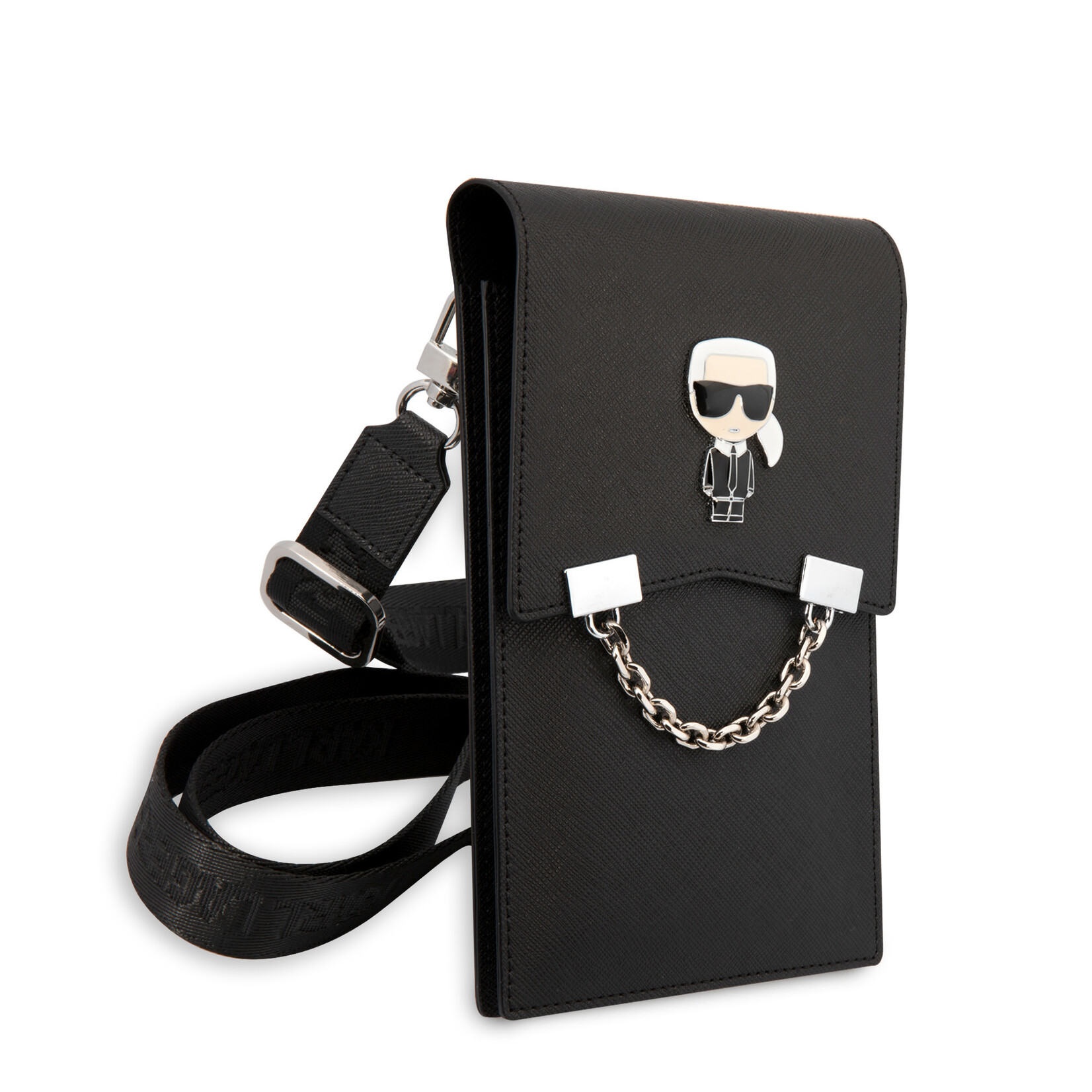 Karl Lagerfeld Karl Lagerfeld Universal phone pouch - With Chain - Zwart