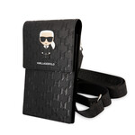 Karl Lagerfeld Karl Lagerfeld Universal phone pouch - Monogram - Zwart