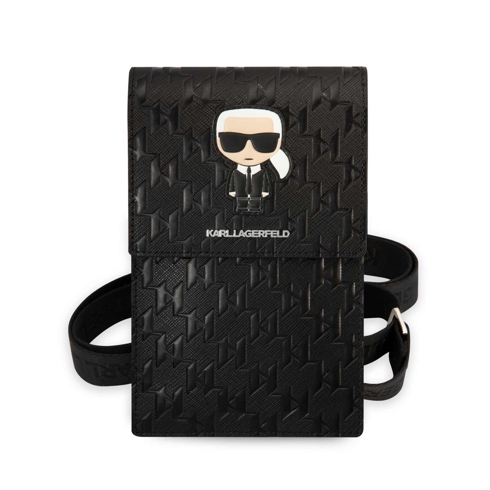 Karl Lagerfeld Karl Lagerfeld Universal phone pouch - Monogram - Zwart