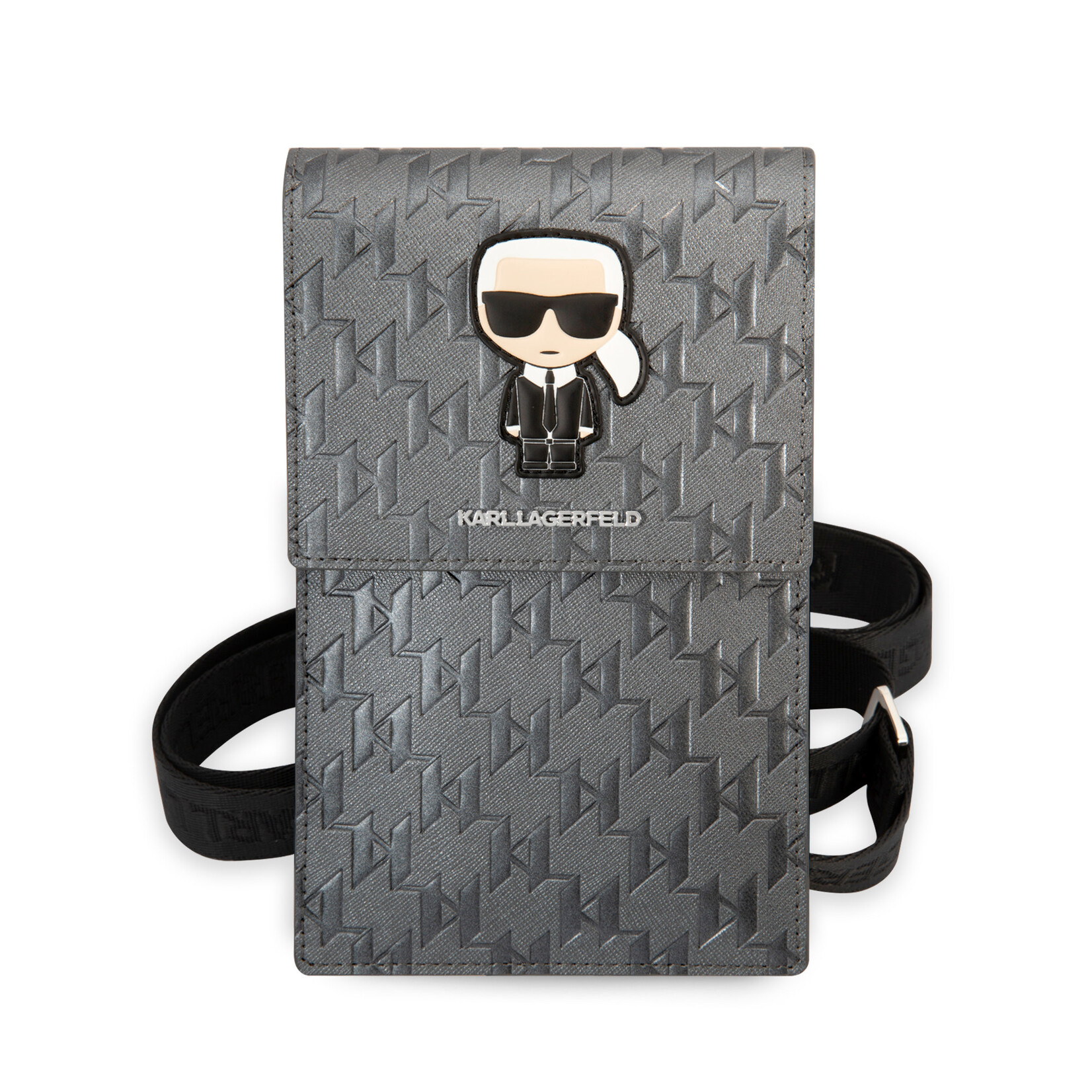 Karl Lagerfeld Karl Lagerfeld Universal phone pouch - Monogram - Zilver