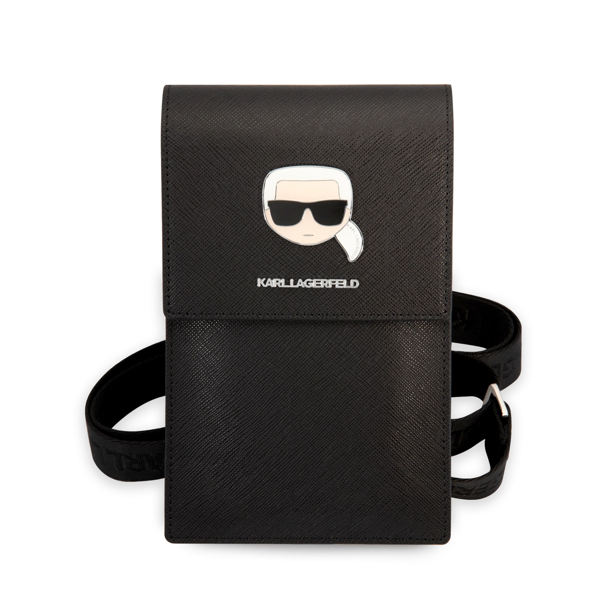 Karl Lagerfeld Universal phone pouch Karl's Head Zwart XLMobiel.nl