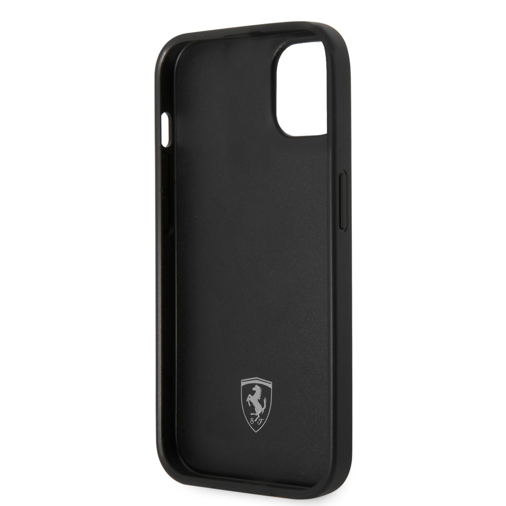 Ferrari Ferrari iPhone 14 Hoesje - Zwart Leer, Bescherm je Telefoon met Back Cover & Premium Bescherming