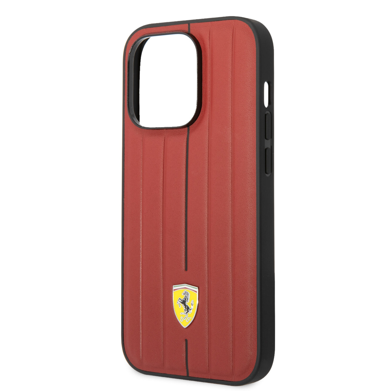 Ferrari Ferrari Apple iPhone 14 Plus Leer Back Cover Telefoonhoesje - Bescherm je Telefoon, Kleur: Rood