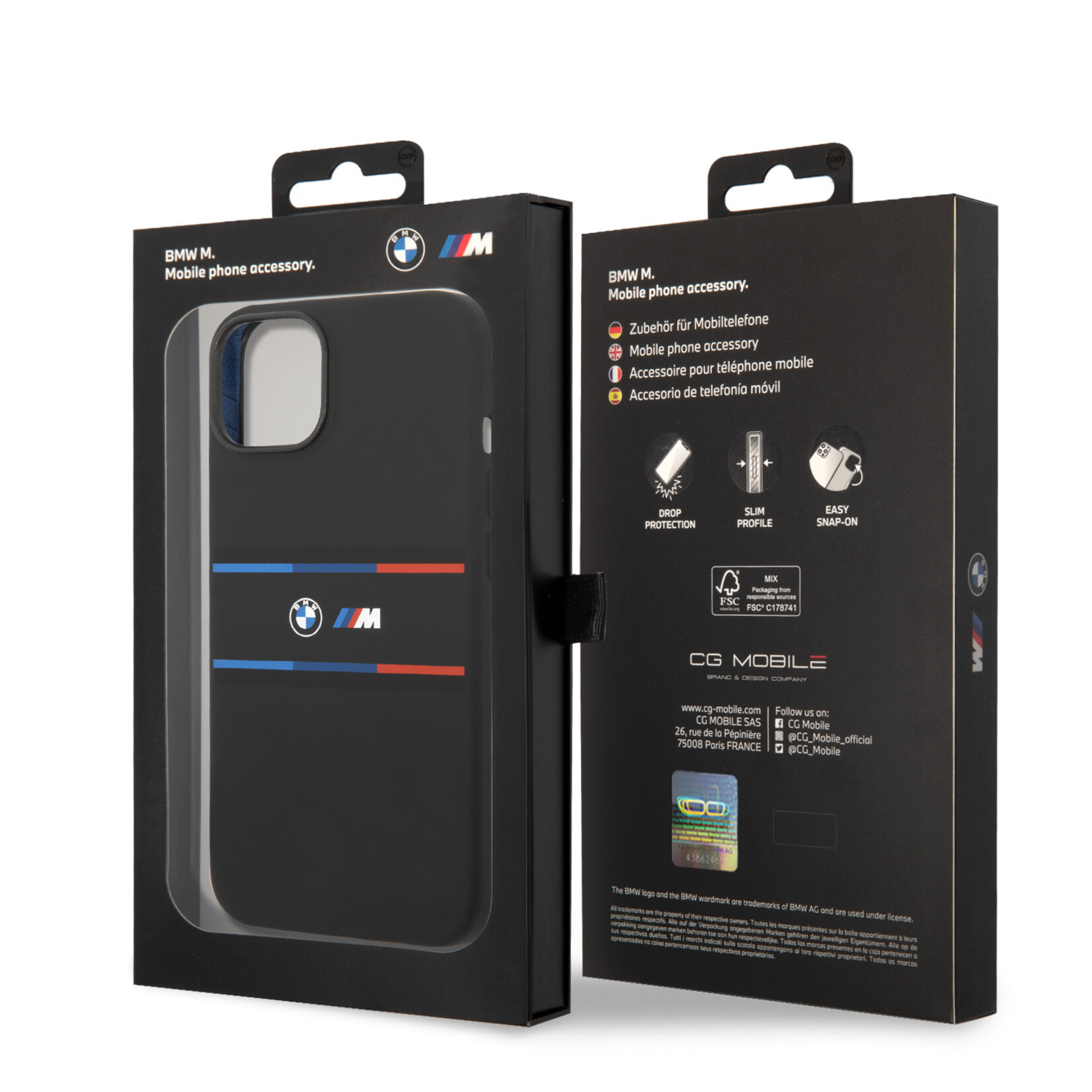 BMW BMW Silicone Back Cover voor Apple iPhone 14 Plus - Kleur: Zwart - Bescherming van Telefoon