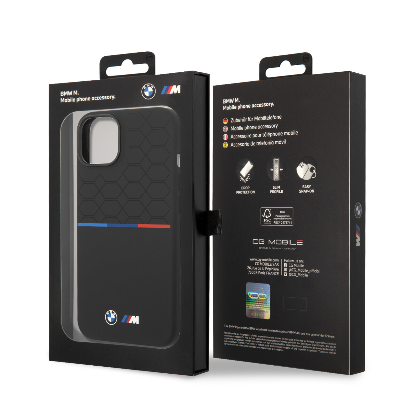 BMW BMW Silicone Back Cover voor Apple iPhone 14 Plus - Kleur: Zwart - Bescherming van Telefoon