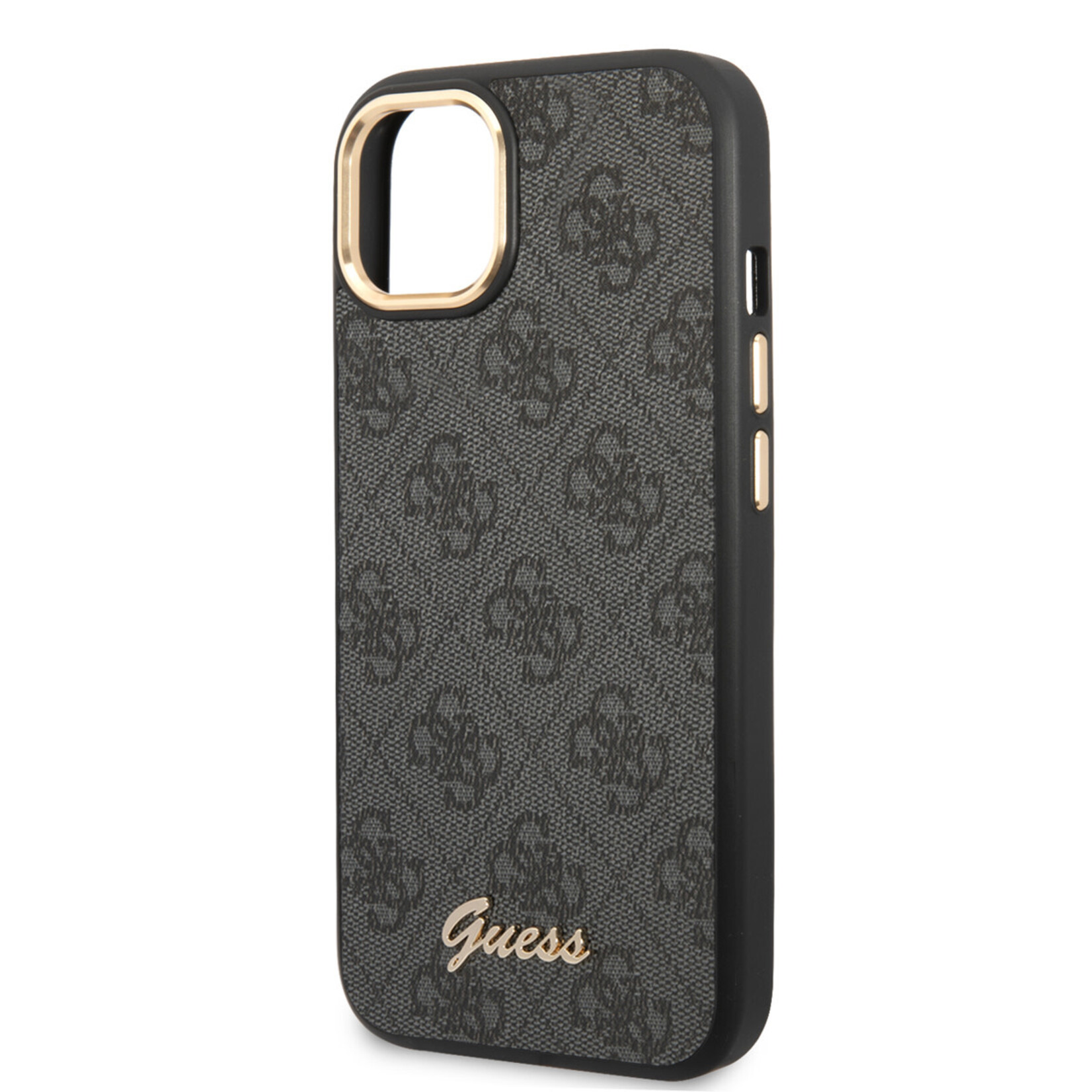 Guess Guess iPhone 14 Hardcase Backcover - 4G - Metal Buttons & Camera - Grijs