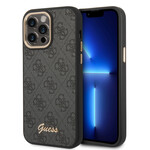 Guess Guess Telefoonhoesje voor Apple iPhone 14 Pro Max – Polycarbonaat/PU – Grijs – Bescherming Back Cover