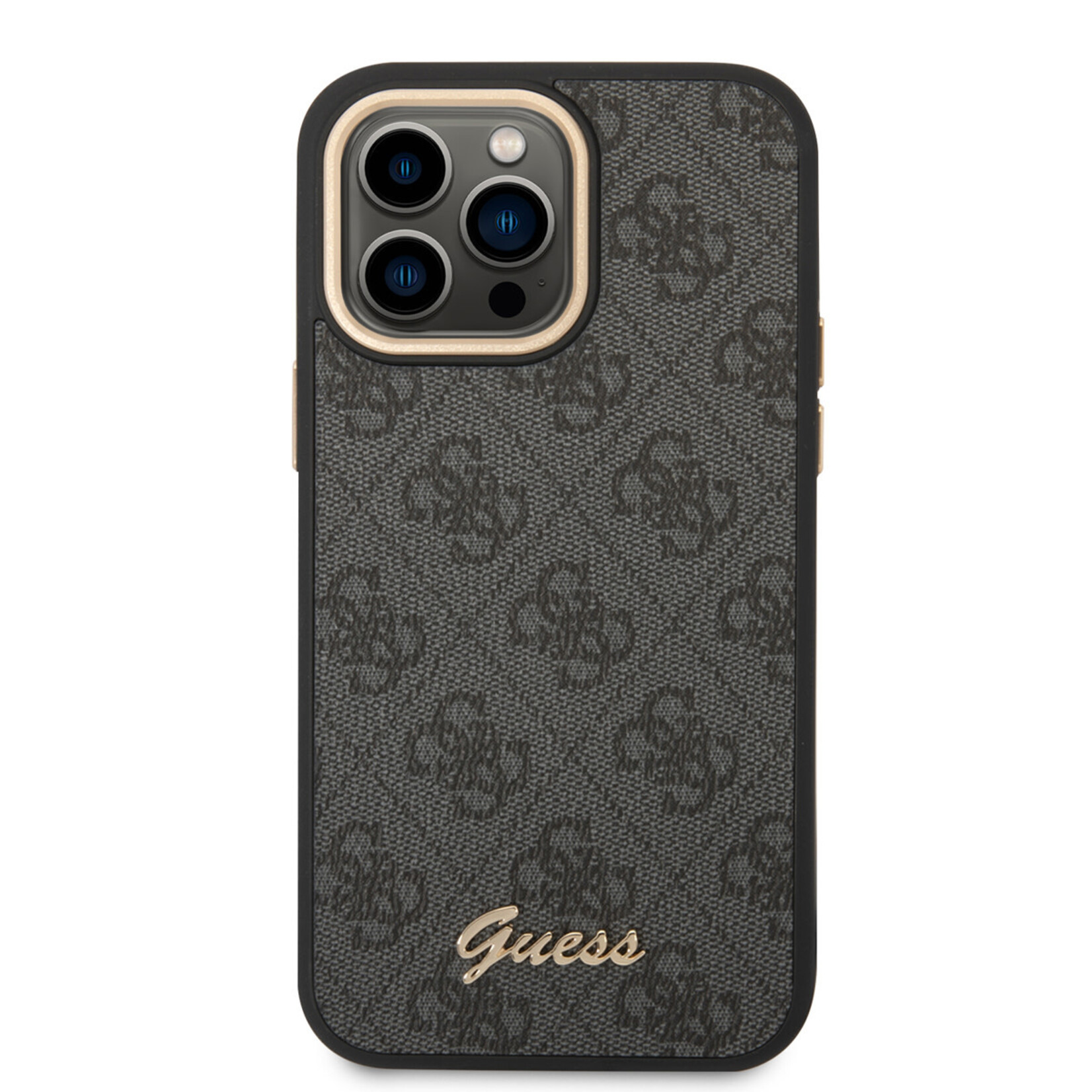 Guess Guess Telefoonhoesje voor Apple iPhone 14 Pro Max – Polycarbonaat/PU – Grijs – Bescherming Back Cover