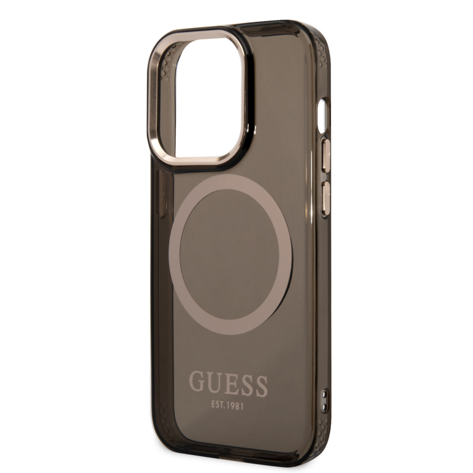 Guess GUESS TPU Back Cover Magsafe Telefoonhoesje voor Apple iPhone 14 Pro - Beschermende Kleur: Zwart, Bescherm je Telefoon!