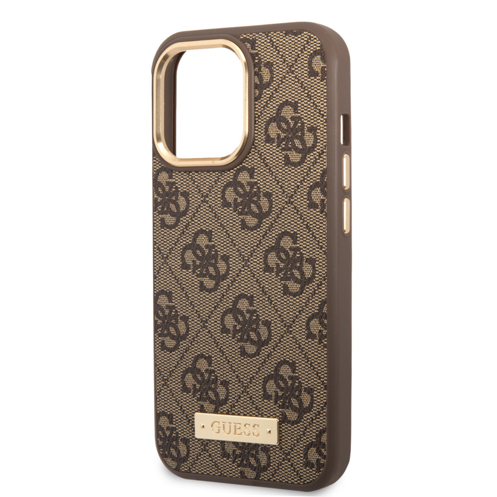 Guess Guess PU Smartphonehoesje voor Apple iPhone 14 Pro Max - Kleur: Bruin, Back Cover Magsafe, Bescherming van Telefoon