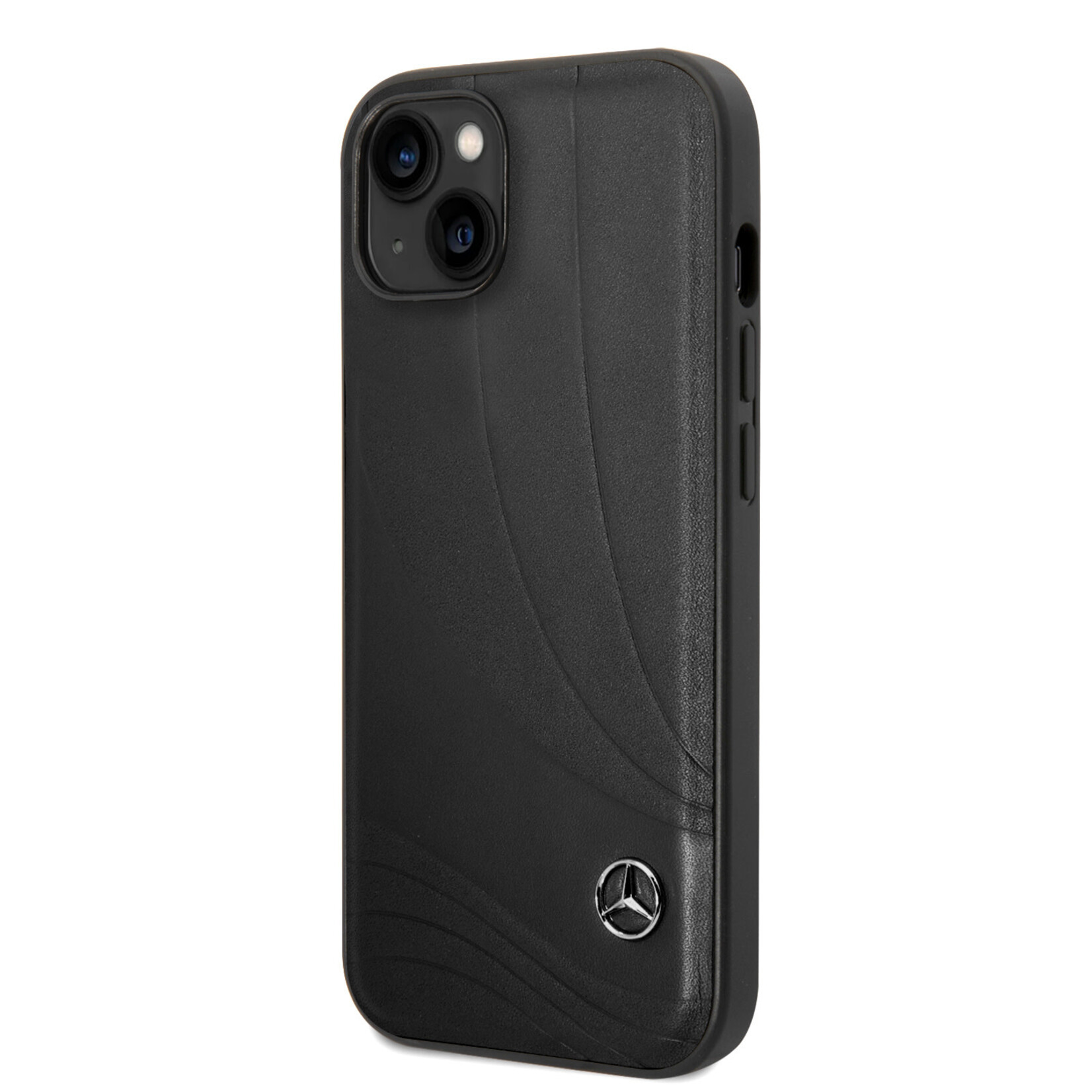 Mercedes-Benz Mercedes-Benz Pu Leer Telefoonhoesje voor Apple iPhone 14 – Beschermende Back Cover – Zwart