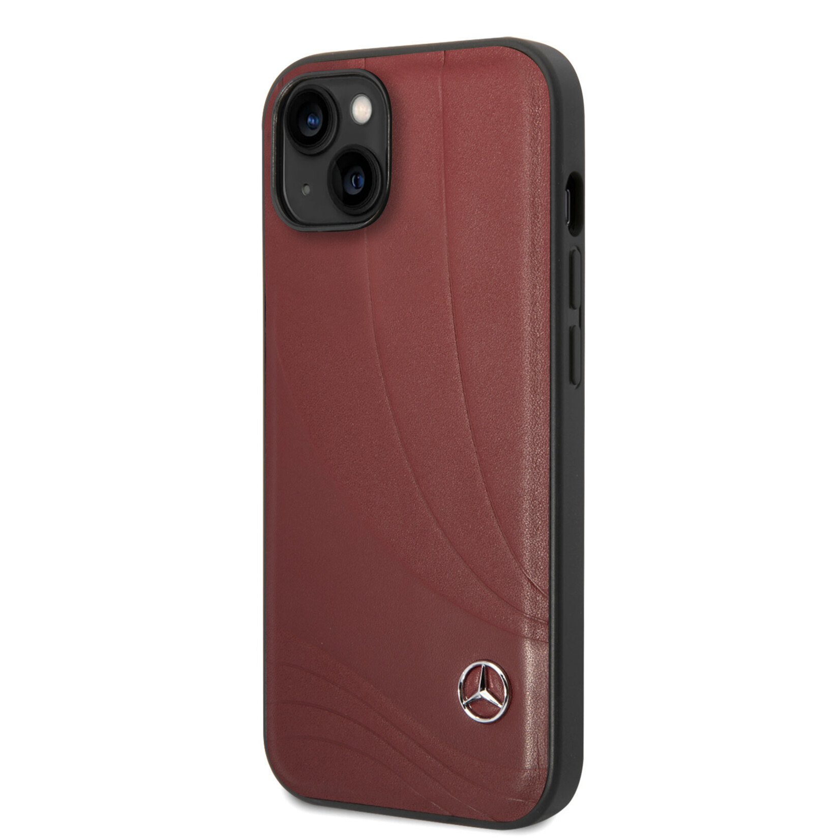 Mercedes-Benz Mercedes-Benz PU Leer Telefoonhoesje voor Apple iPhone 14 - Rood, Back Cover Bescherming