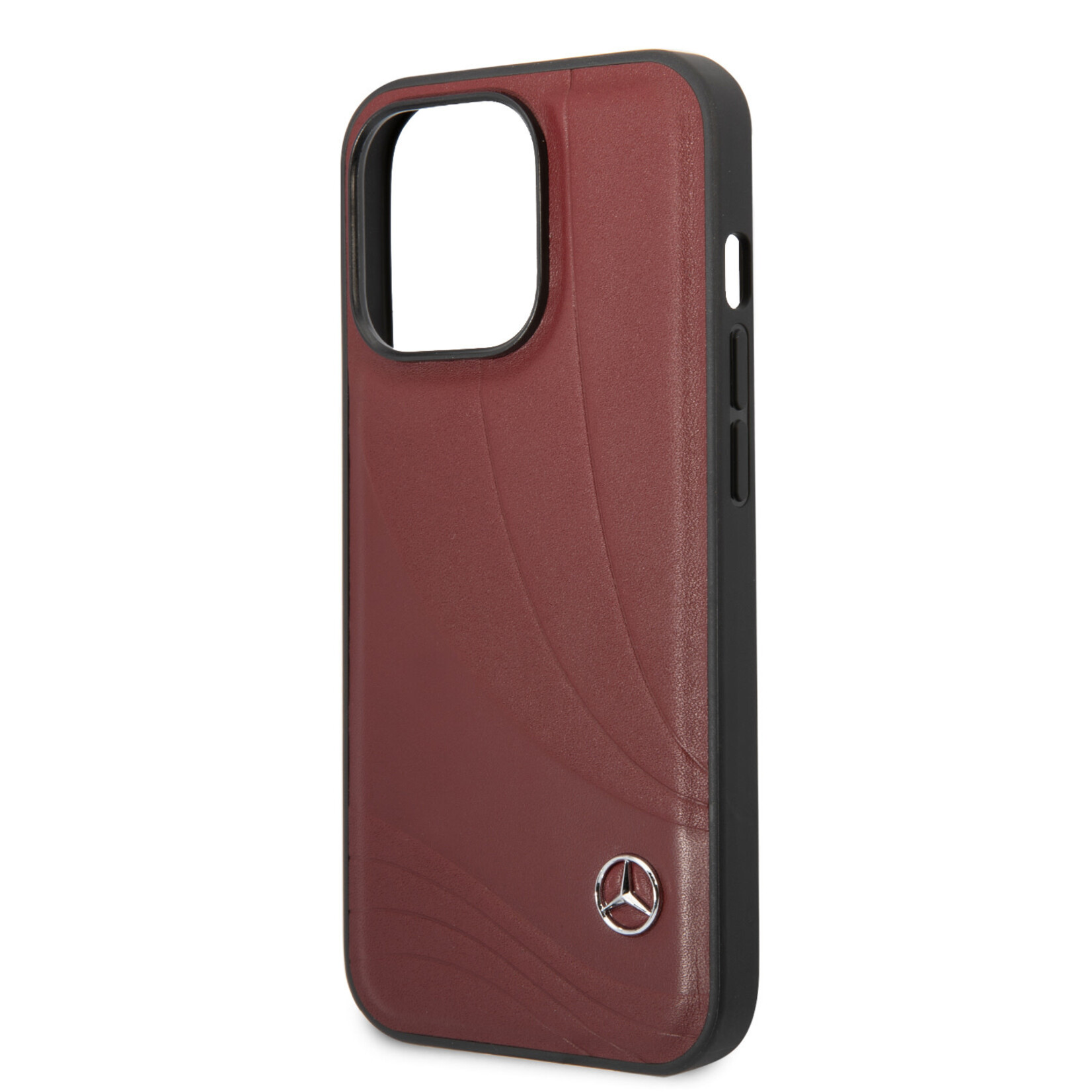 Mercedes-Benz Mercedes-Benz Pu Leer Smartphonehoesje voor Apple iPhone 14 Pro - Beschermende Back Cover in Rood