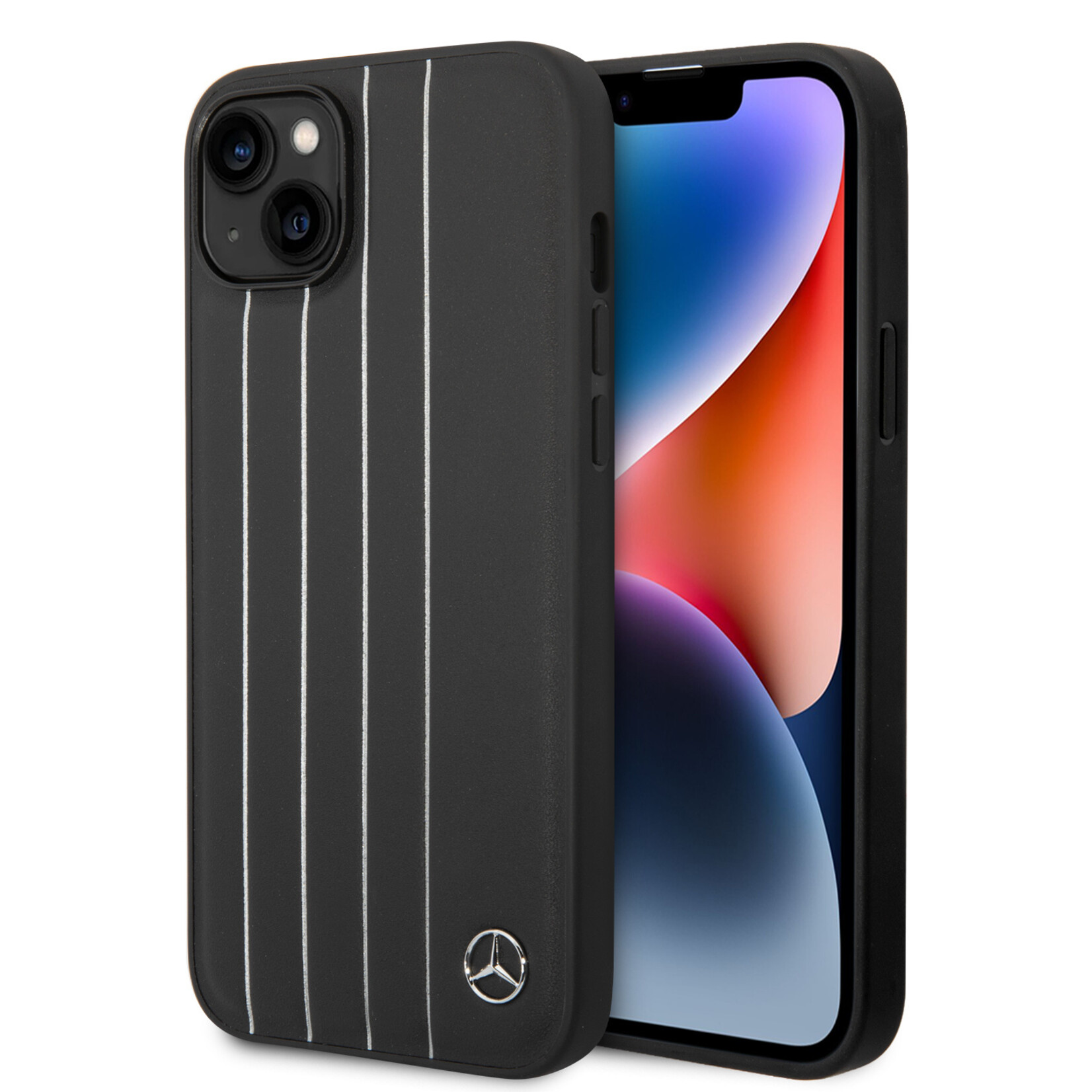 Mercedes-Benz Mercedes-Benz PU-Leer Smartphonehoesje voor Apple iPhone 14 Plus - Beschermende Back Cover met Zwarte Kleur