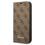 Guess Guess Polycarbonaat;TPU Book Case Telefoonhoesje voor Apple iPhone 14 Plus - Beschermende Bruine Hoes voor Smartphone