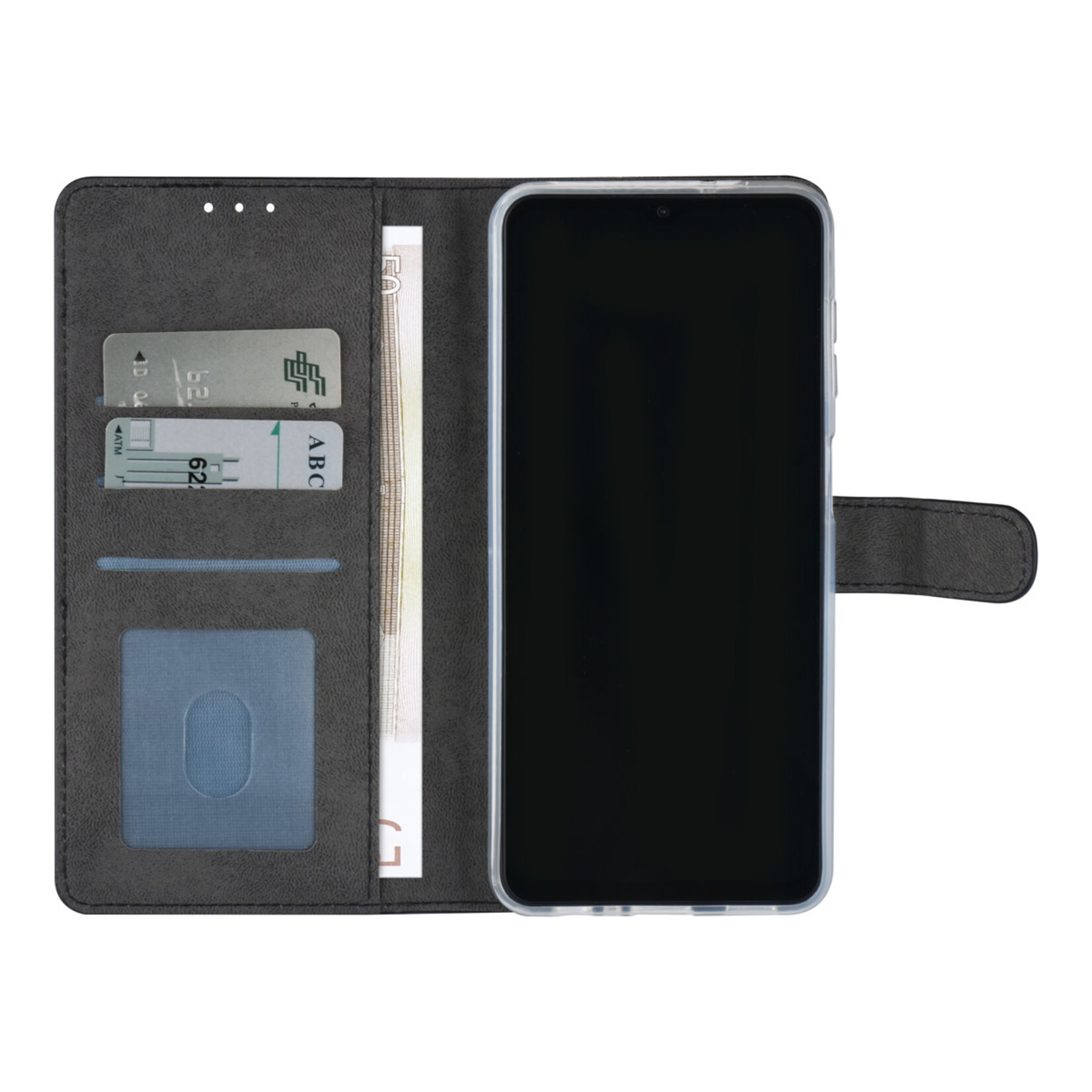 Samsung Galaxy A13 4G Book Case hoesje - Pasjeshouder voor 3 pasjes - Magneetsluiting - Zwart