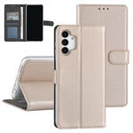 Samsung Galaxy A13 4G Book Case hoesje - Pasjeshouder voor 3 pasjes - Magneetsluiting - Goud