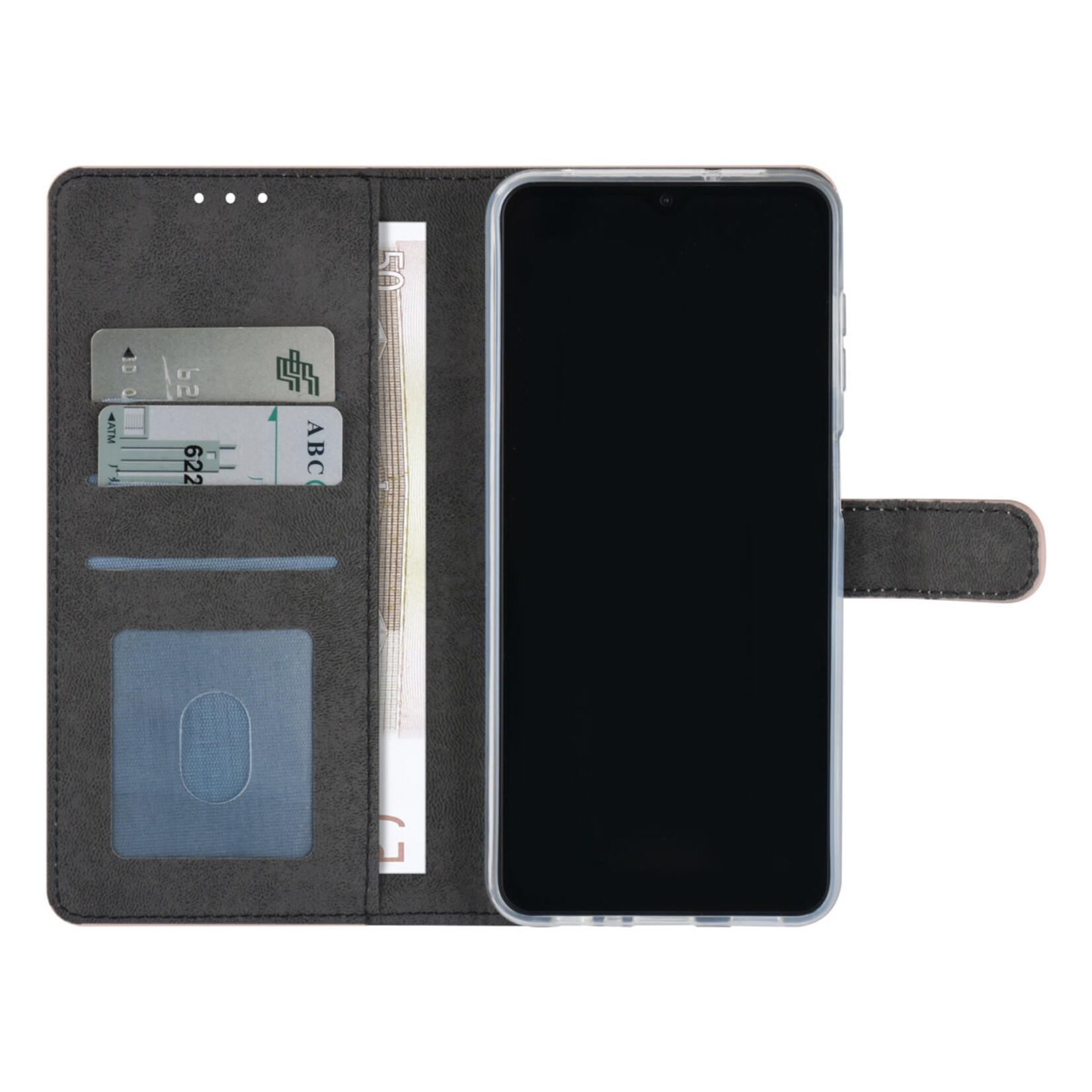 Samsung Galaxy A13 4G Book Case hoesje - Pasjeshouder voor 3 pasjes - Magneetsluiting - Rose Gold