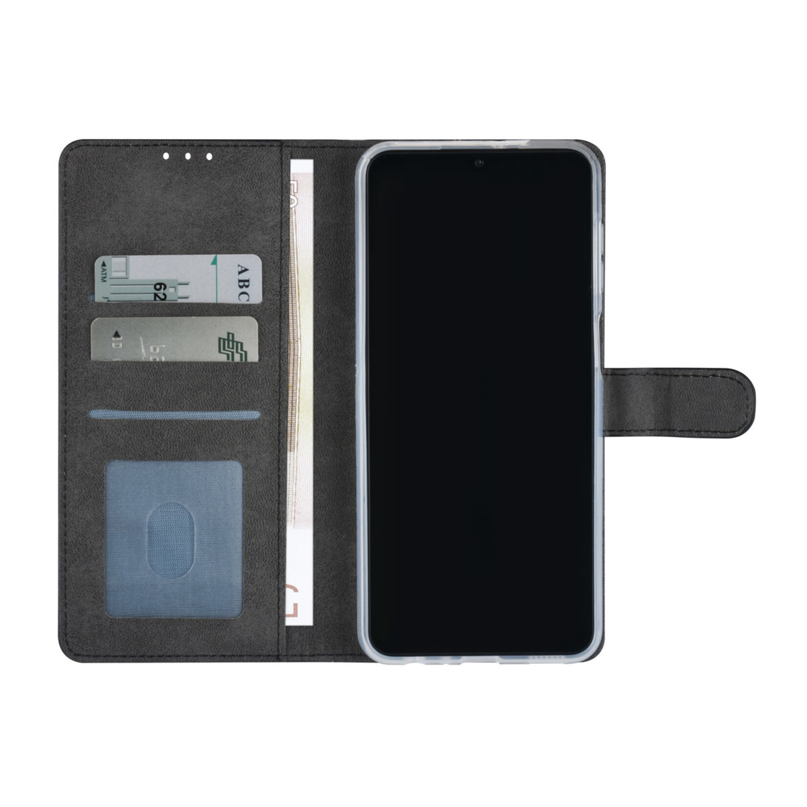 Samsung Galaxy A23 Book Case hoesje - Pasjeshouder voor 3 pasjes - Magneetsluiting - Zwart