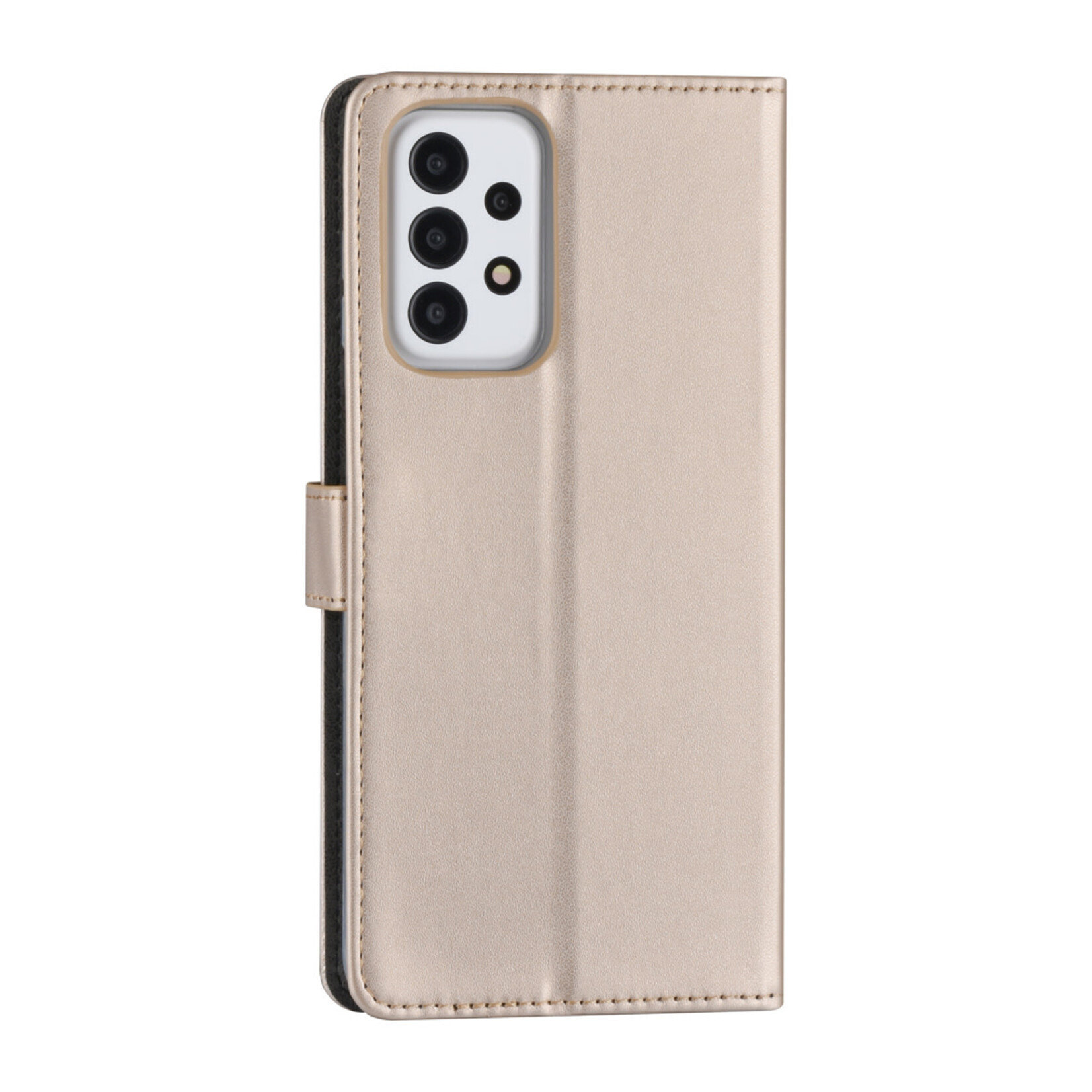 Samsung Galaxy A23 Book Case hoesje - Pasjeshouder voor 3 pasjes - Magneetsluiting - Goud