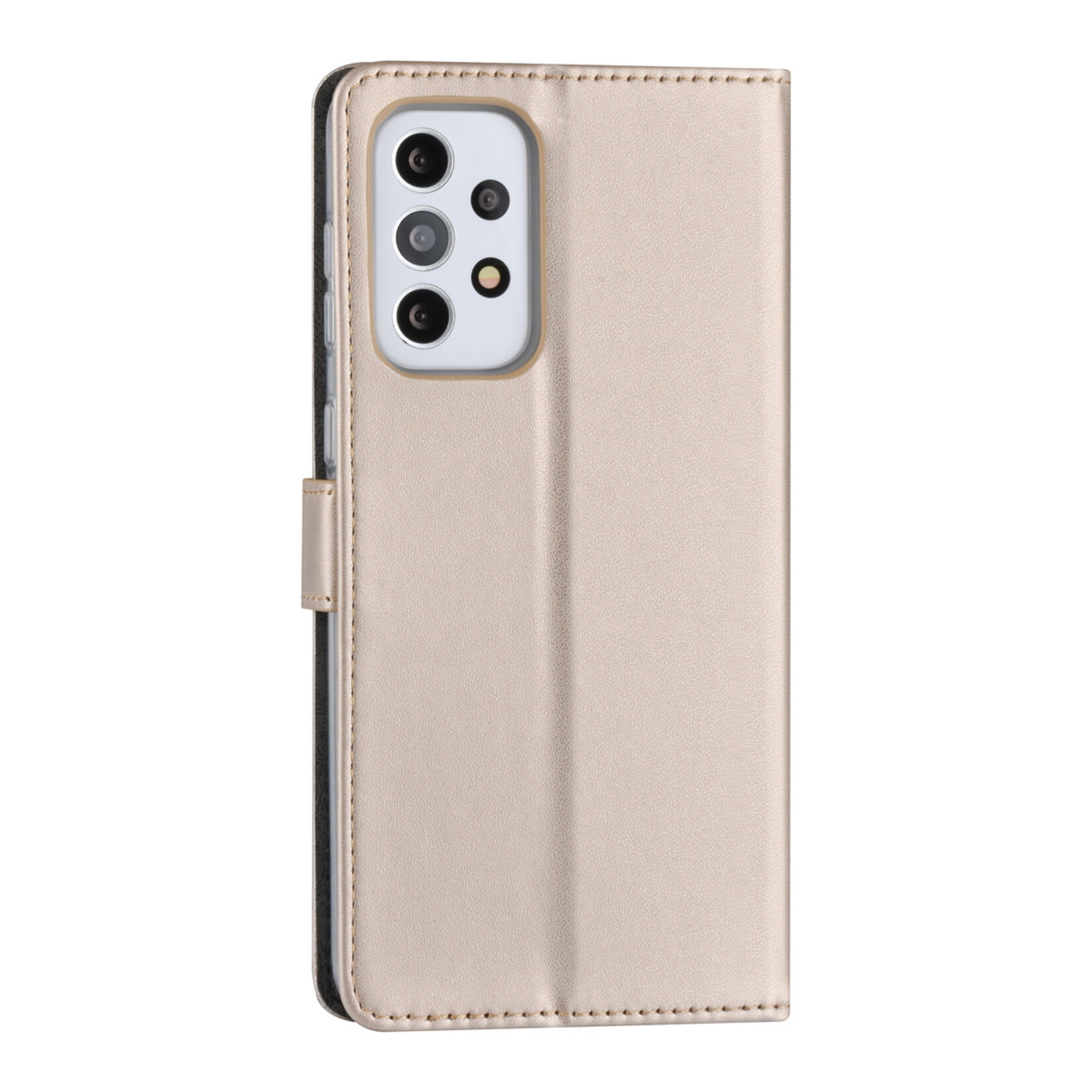 Samsung Galaxy A33 5G Book Case hoesje - Pasjeshouder voor 3 pasjes - Magneetsluiting - Goud