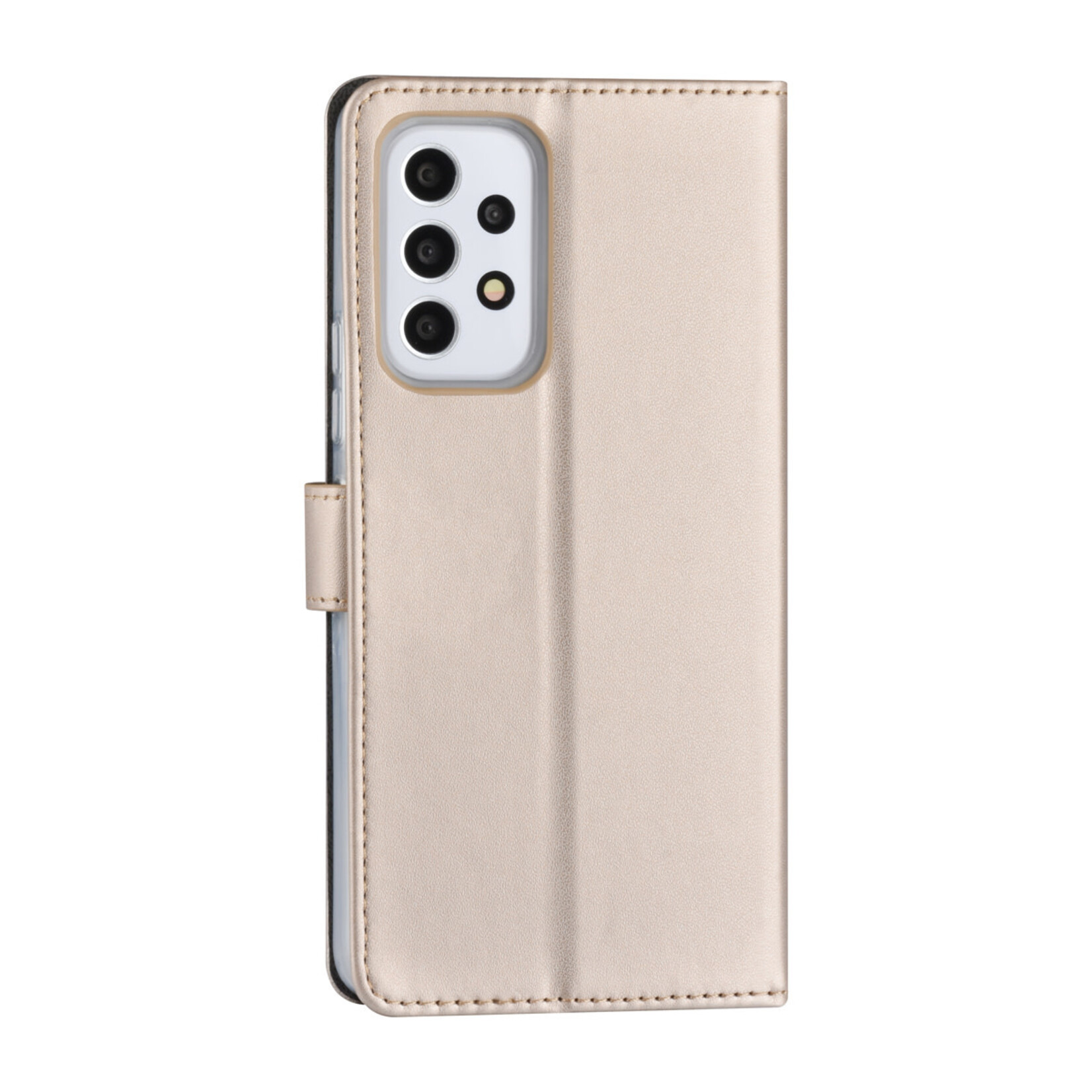 Samsung Galaxy A53 5G Book Case hoesje - Pasjeshouder voor 3 pasjes - Magneetsluiting - Goud