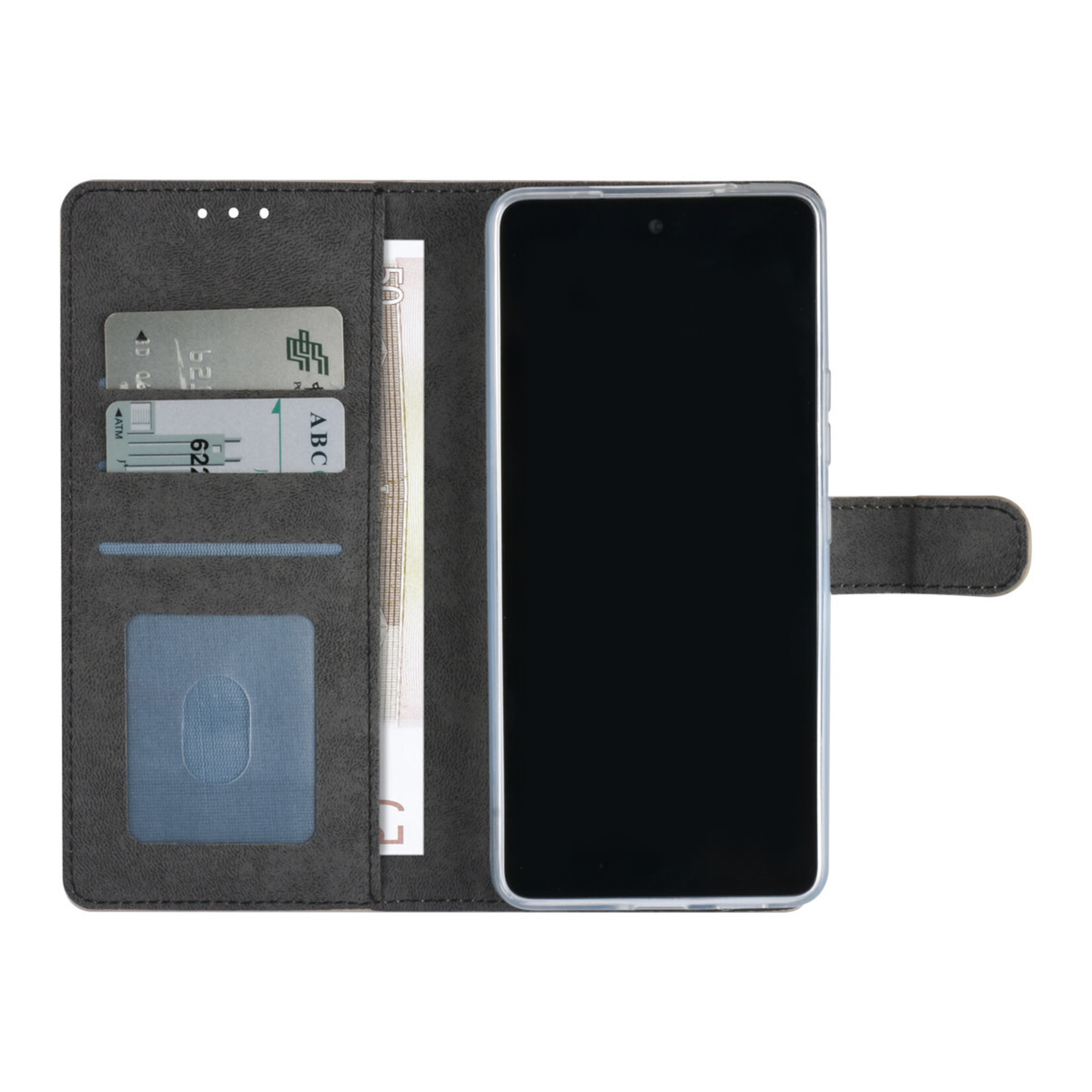 Samsung Galaxy A53 5G Book Case hoesje - Pasjeshouder voor 3 pasjes - Magneetsluiting - Goud