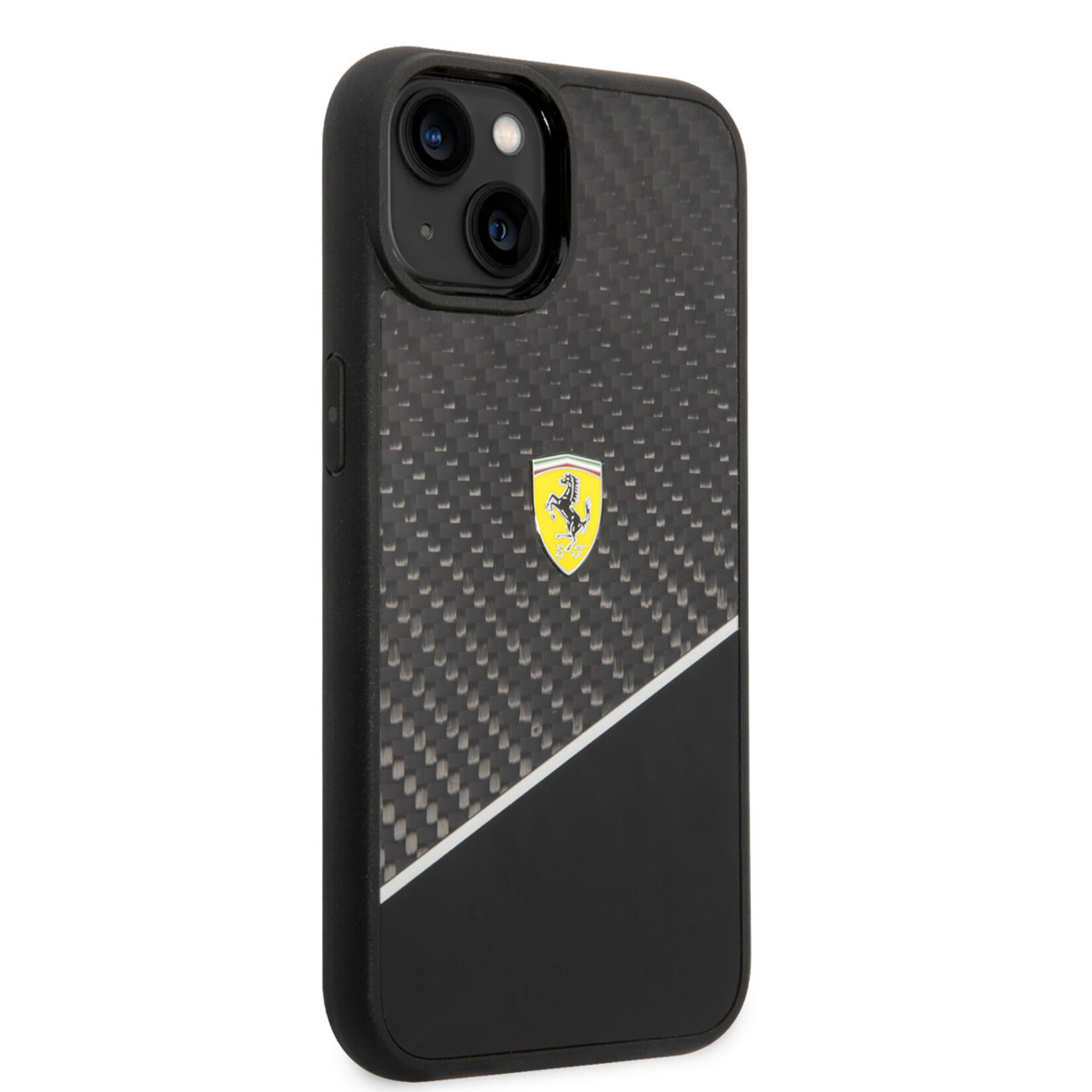 Ferrari Ferrari Apple iPhone 14 Plus Smartphonehoesje - Polycarbonaat & TPU - Beschermend & Zwart