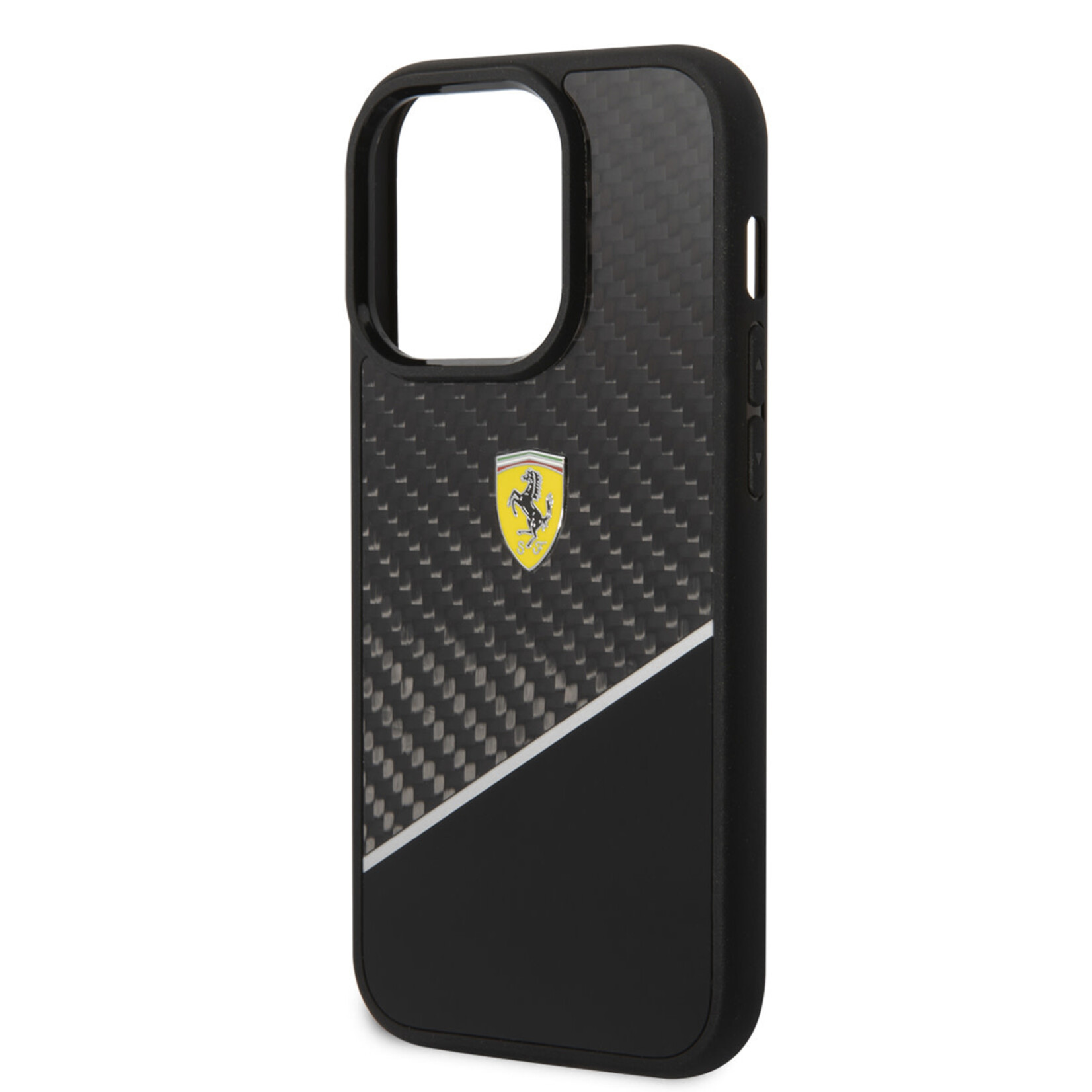 Ferrari Ferrari Apple iPhone 14 Pro Polycarbonaat & TPU Back Cover Hoesje - Bescherm je Telefoon - Zwart