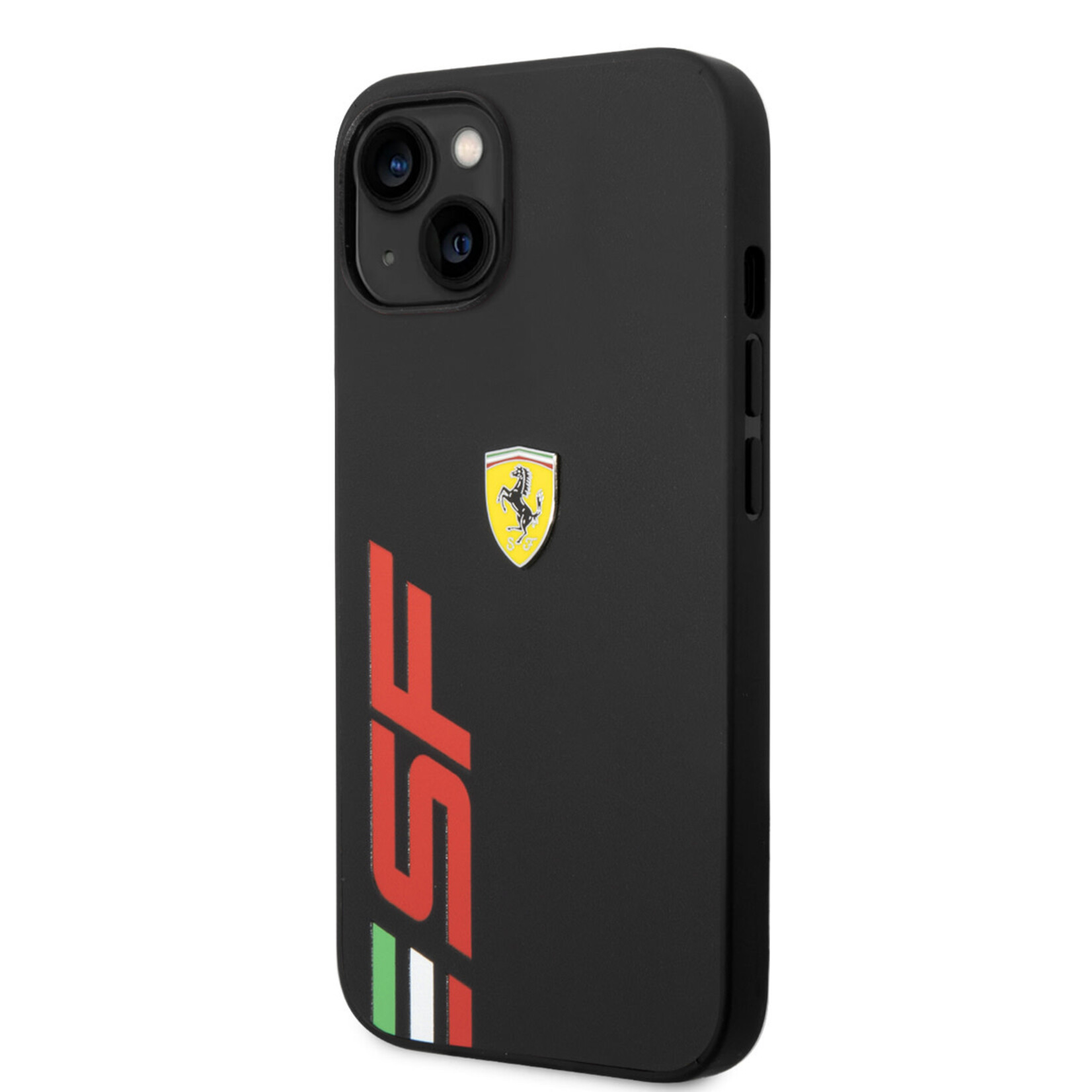 Ferrari Ferrari iPhone 14 Back Cover Pu Leer Telefoonhoesje - Bescherm je iPhone 14 met deze Zwarte Luxe Hoes!