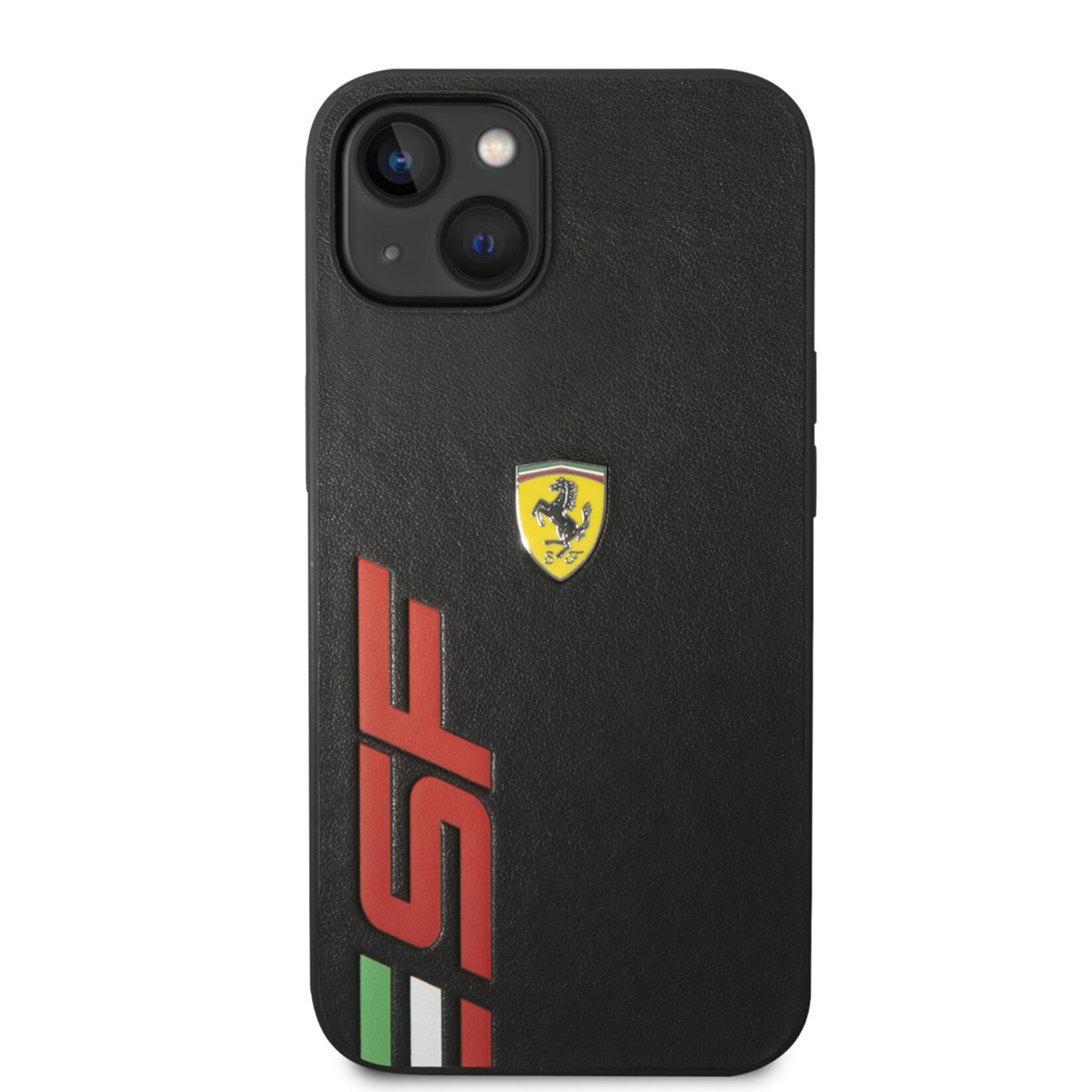 Ferrari Ferrari iPhone 14 Back Cover Pu Leer Telefoonhoesje - Bescherm je iPhone 14 met deze Zwarte Luxe Hoes!