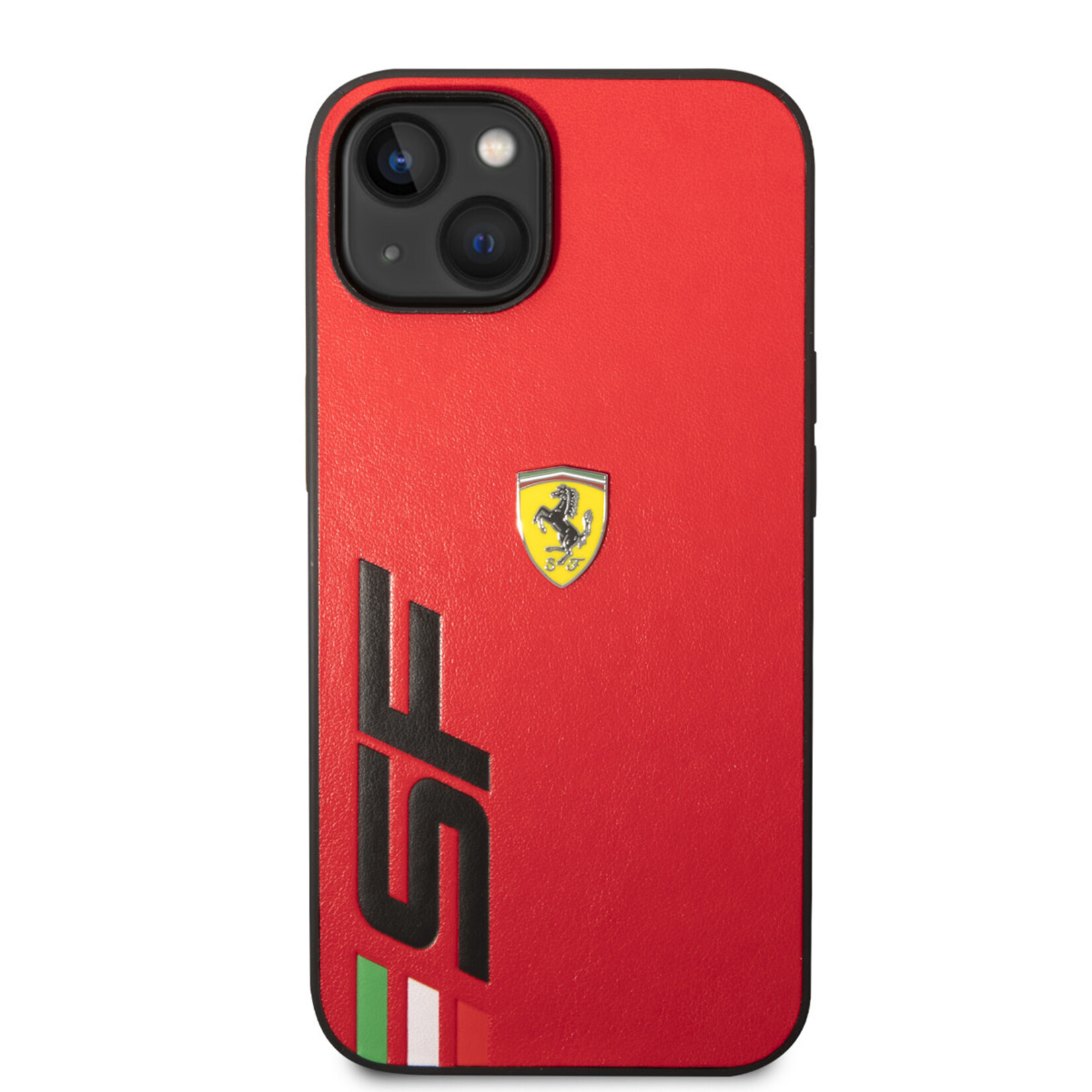 Ferrari Ferrari iPhone 14 Plus Back Cover Hoesje - Pu Leer, Kleur: Rood - Bescherm jouw Telefoon tegen Schade
