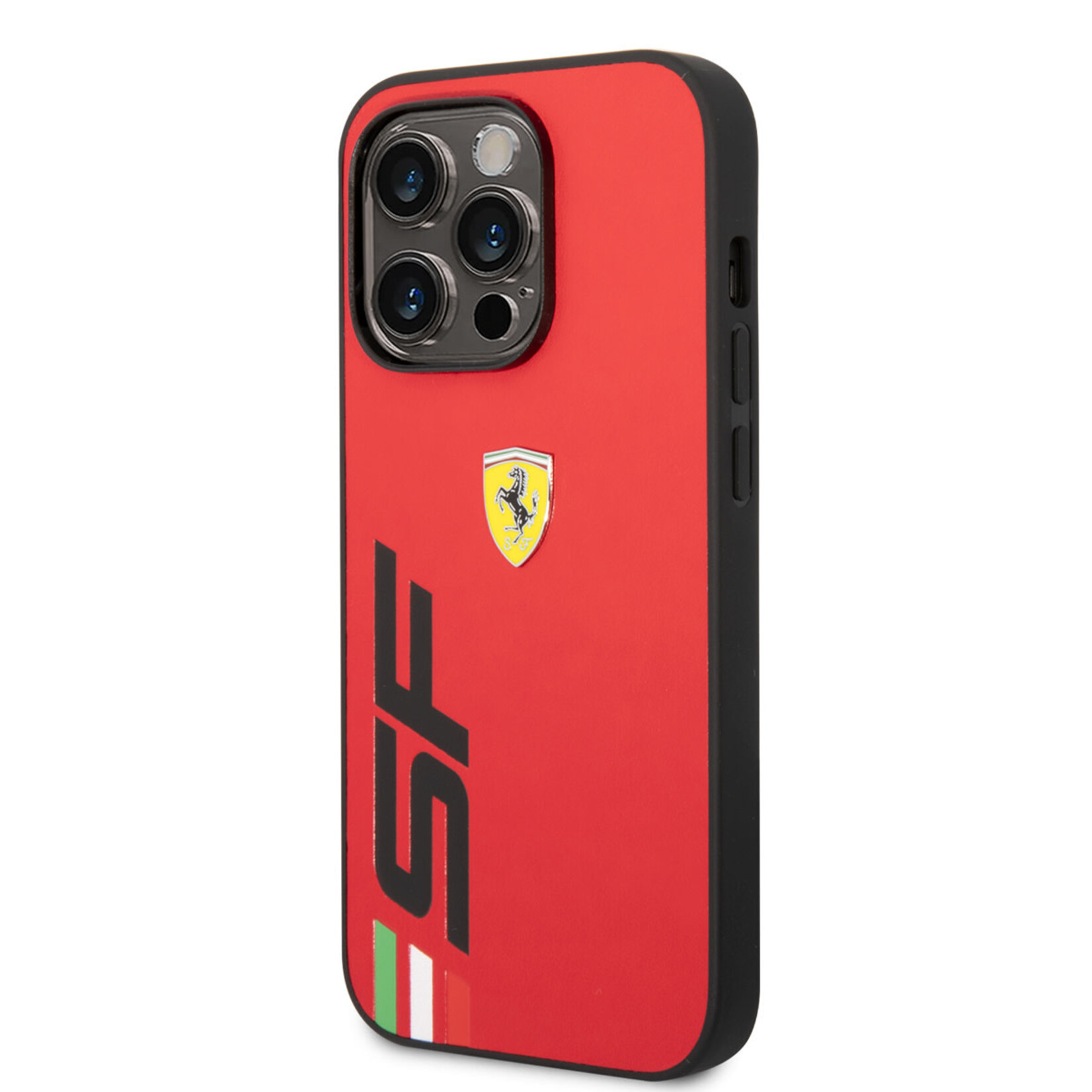 Ferrari Ferrari Apple iPhone 14 Pro PU Leer Rood Back Cover Telefoonhoesje - Bescherming & Stijl