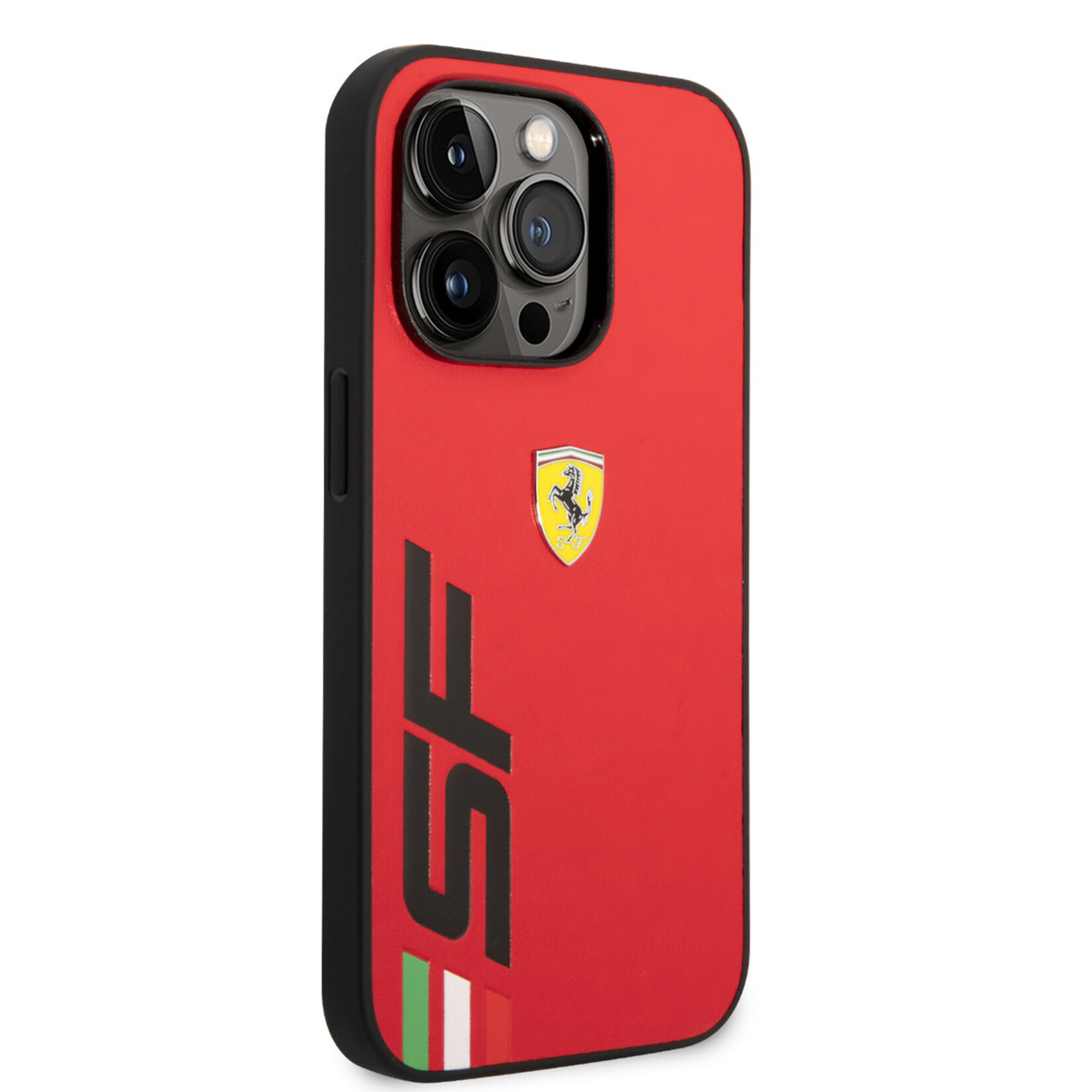 Ferrari Ferrari Apple iPhone 14 Pro PU Leer Rood Back Cover Telefoonhoesje - Bescherming & Stijl