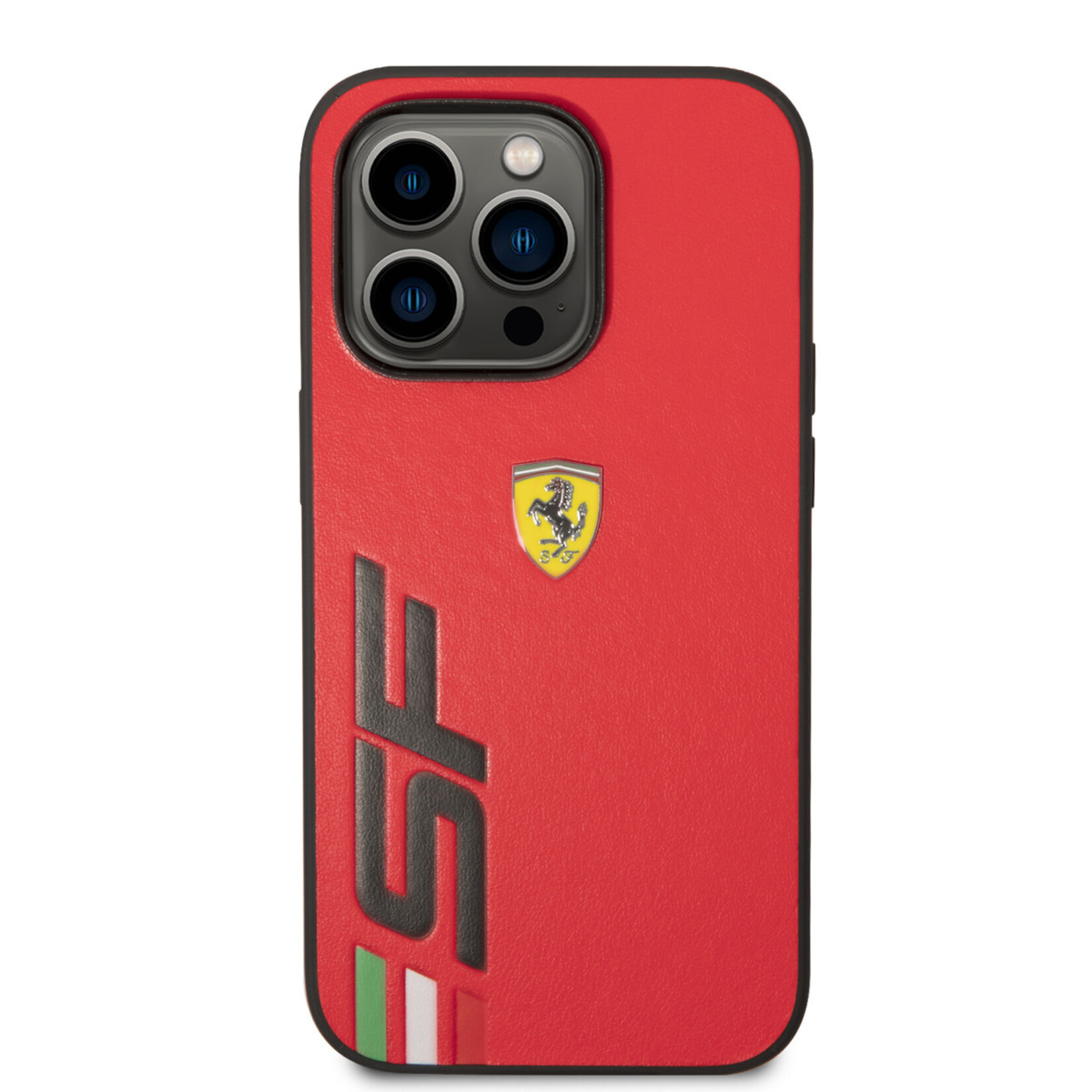 Ferrari Ferrari Apple iPhone 14 Pro Max Back Cover Telefoonhoesje - Pu Leer, Kleur: Rood - Bescherm je Telefoon tegen Krasjes & Stoten