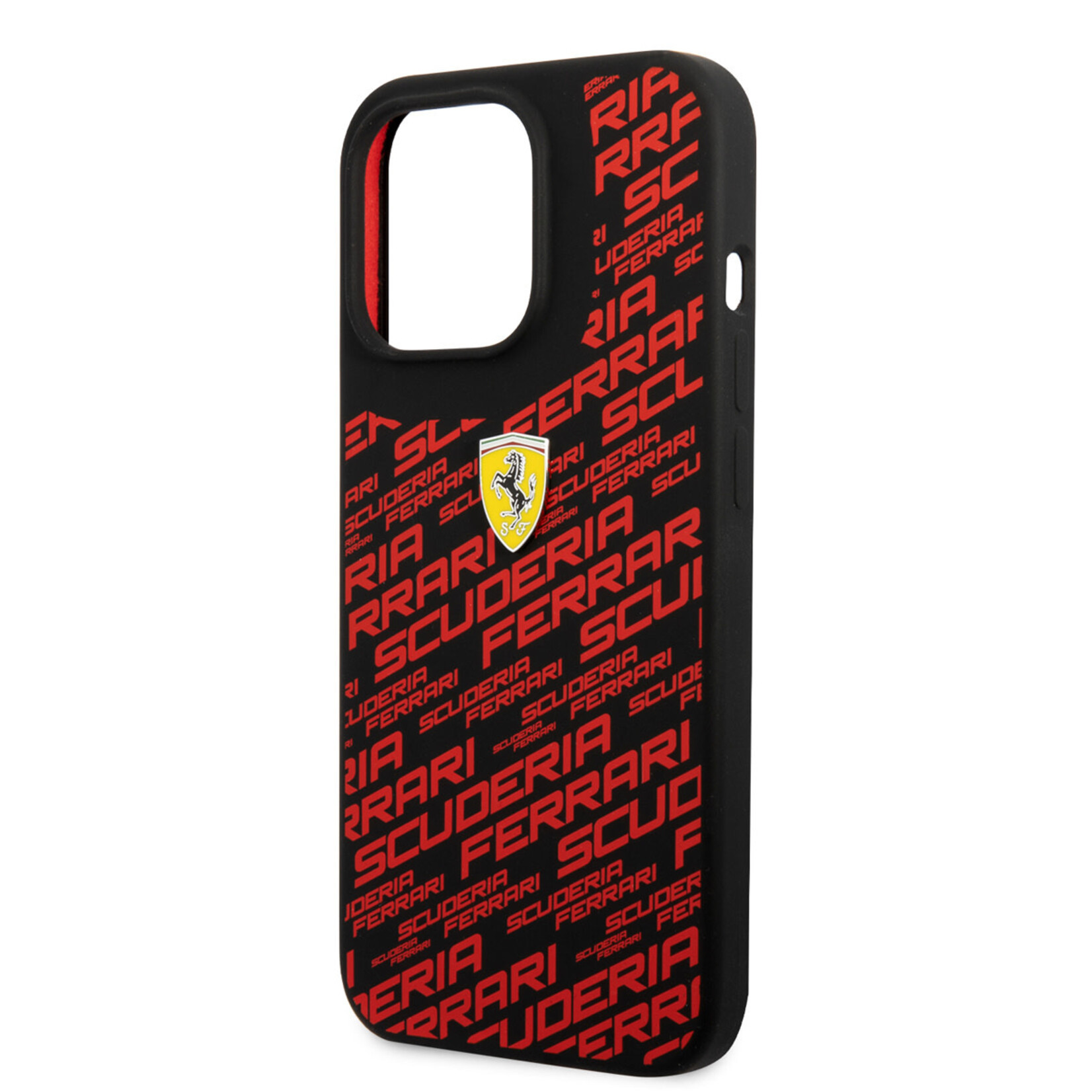 Ferrari Ferrari Silicone Back Cover Telefoonhoesje voor Apple iPhone 14 Pro - Zwart, Bescherm je Telefoon met Luxe Materiaal.