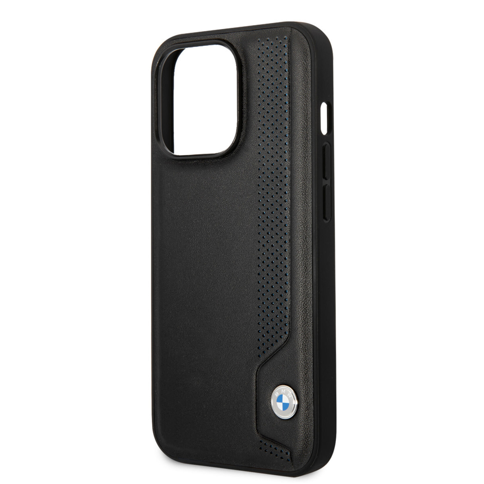 BMW BMW Premium PU Leer Telefoonhoesje - Compatibel met Apple iPhone 14 Pro Max - Zwarte Back Cover - Bescherming van Telefoon.