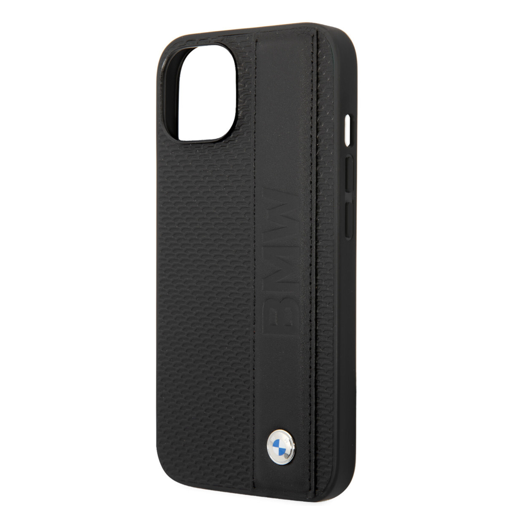 BMW Telefoonhoesje van BMW Pu Leer Back Cover voor Apple iPhone 14 - Bescherm je Telefoon, Zwarte Kleur