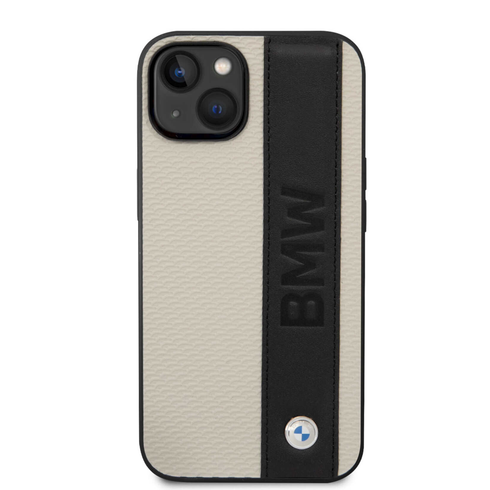 BMW BMW Pu Leer Telefoonhoesje voor Apple iPhone 14 Plus - Bescherm je Telefoon - Beige Back Cover