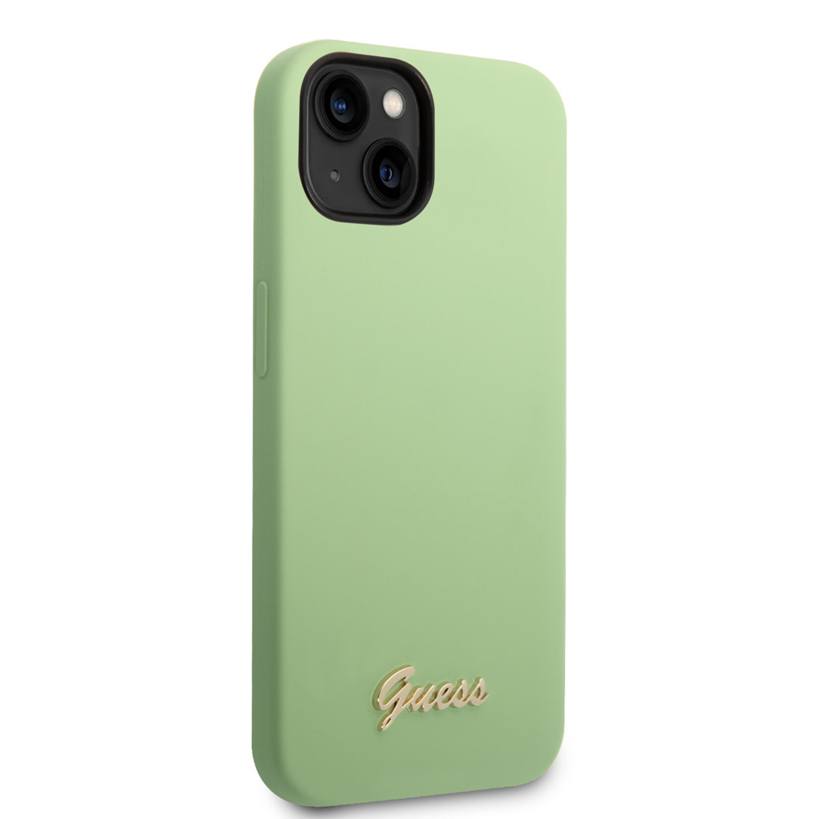 Guess Guess Apple iPhone 14 Plus Smartphonehoesje met Back Cover, Groen, Polycarbonaat en Silicone Bescherming