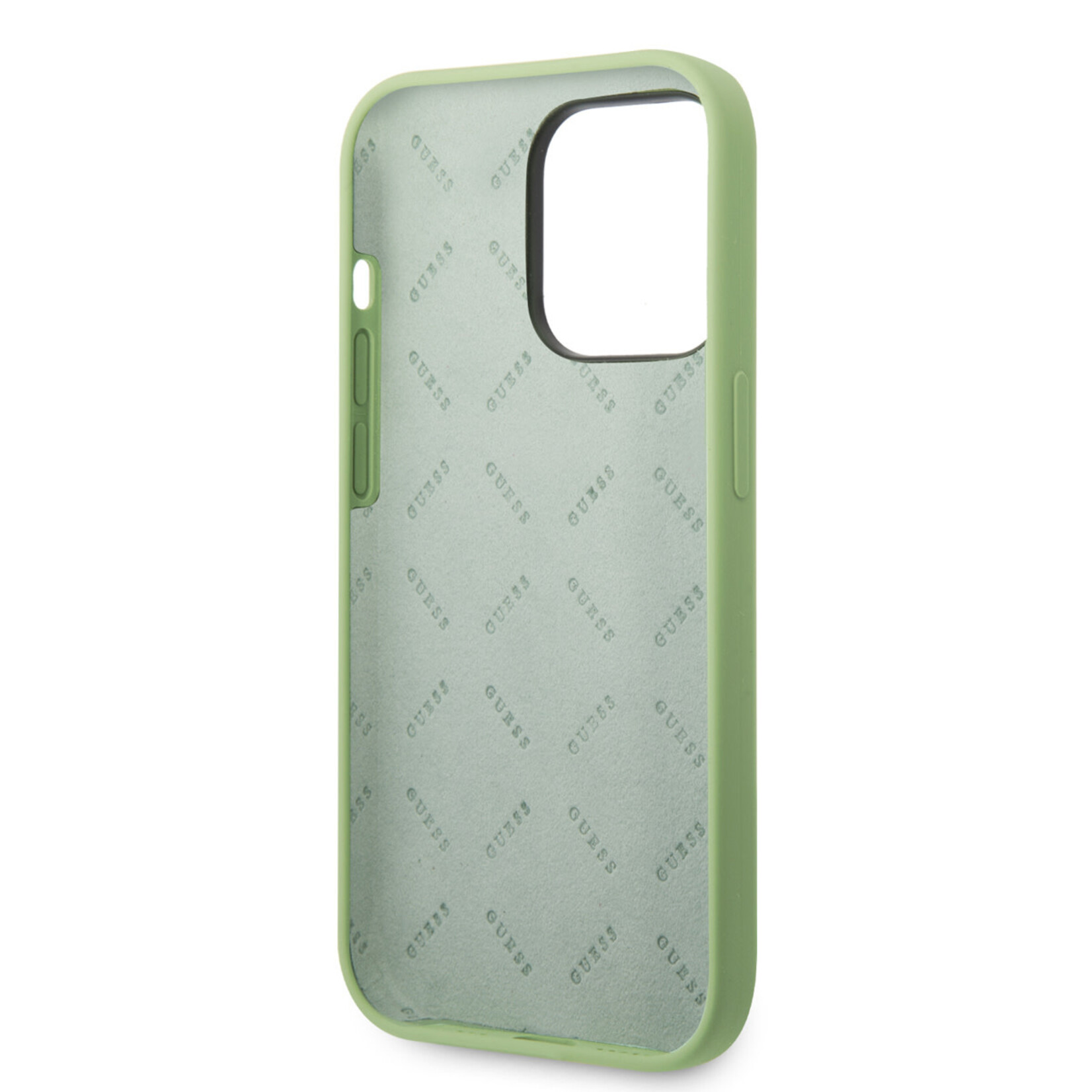 Guess Guess iPhone 14 Pro Back Cover Hoesje – Groen, Silicone en Polycarbonaat – Uitstekende Bescherming