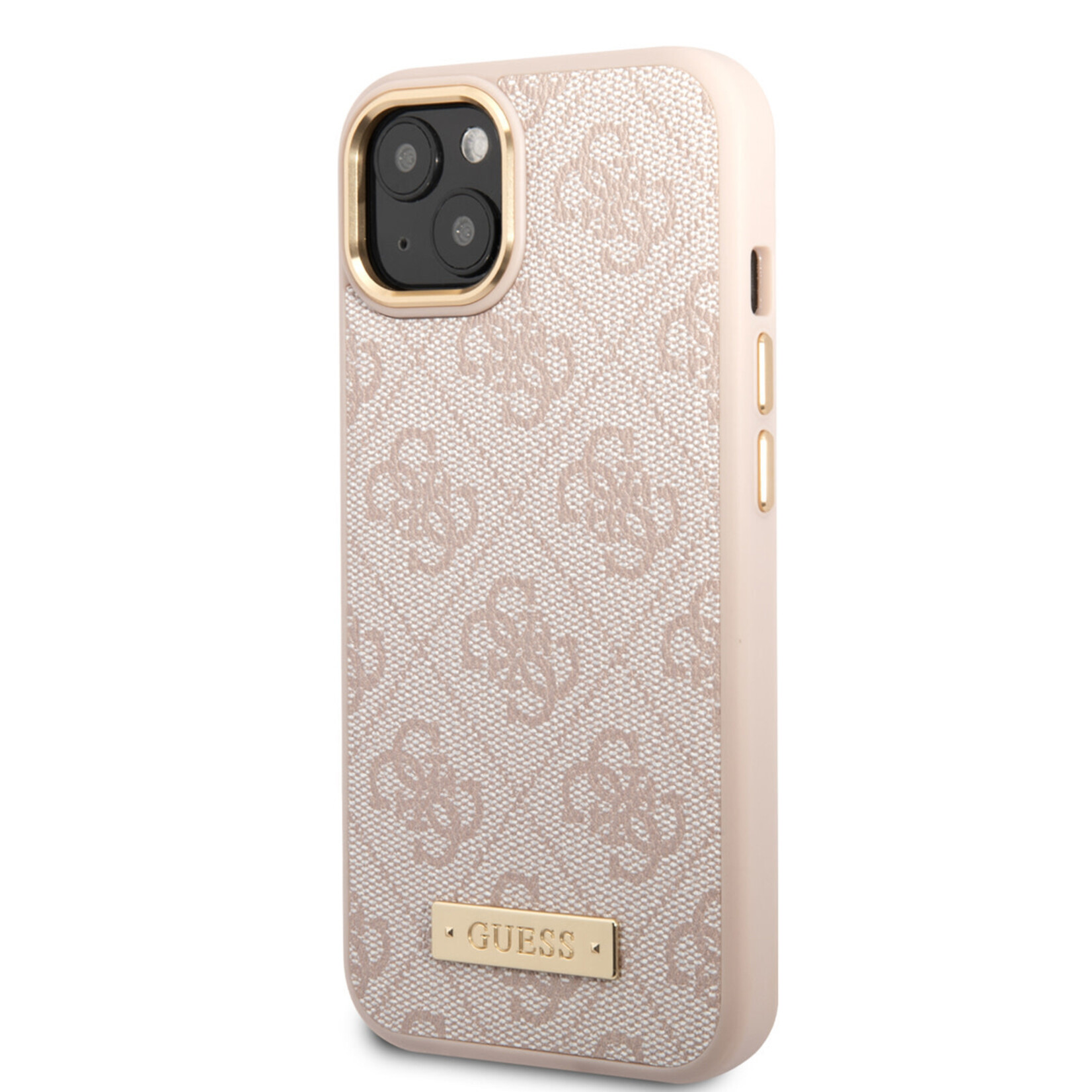 Guess Guess Apple iPhone 14 Plus PU Leer Telefoonhoesje - Back Cover Magsafe - Roze - Bescherming