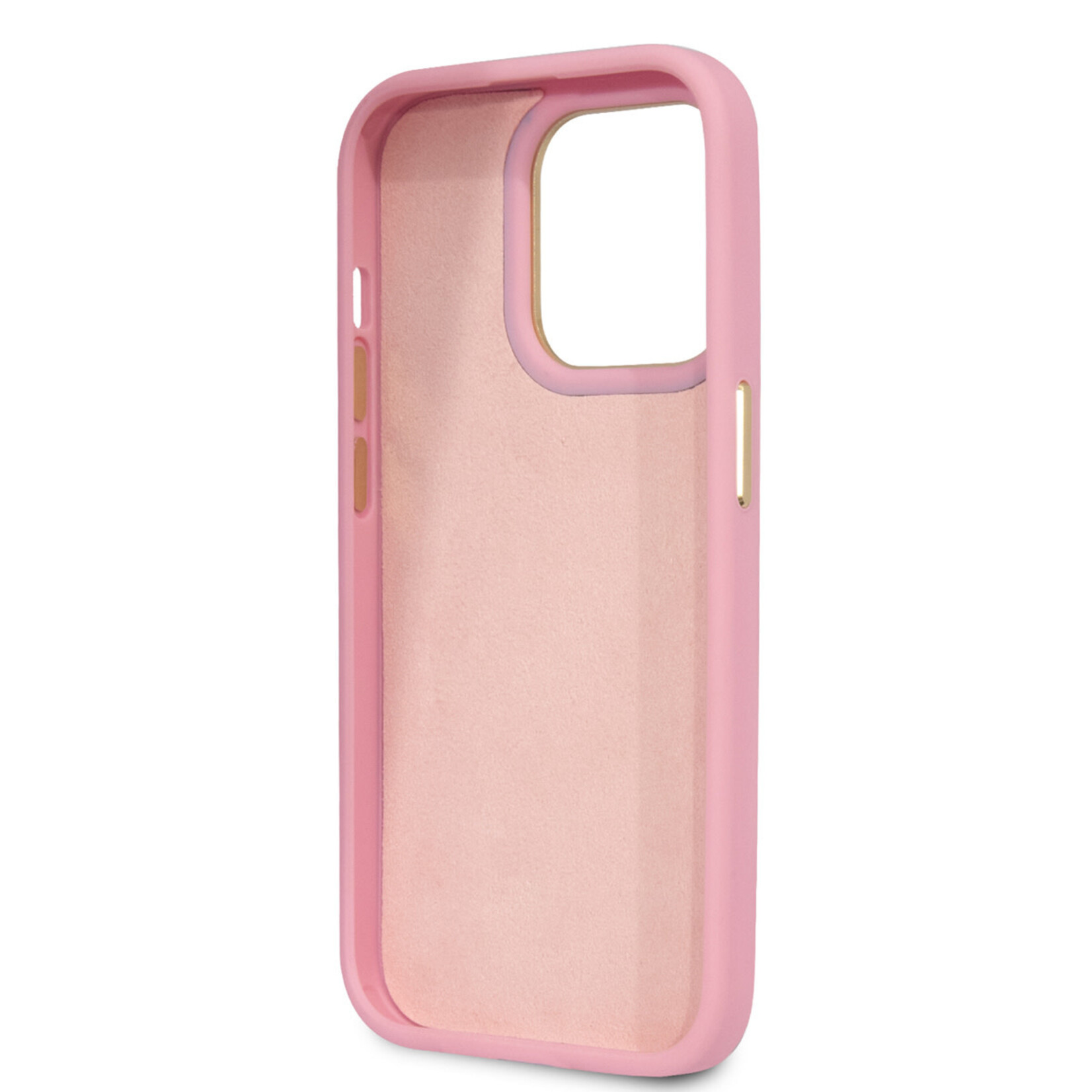 Guess Guess Telefoonhoesje voor Apple iPhone 14 Pro Max - Pu Leer, Kleur: Roze, Beschermende Back Cover