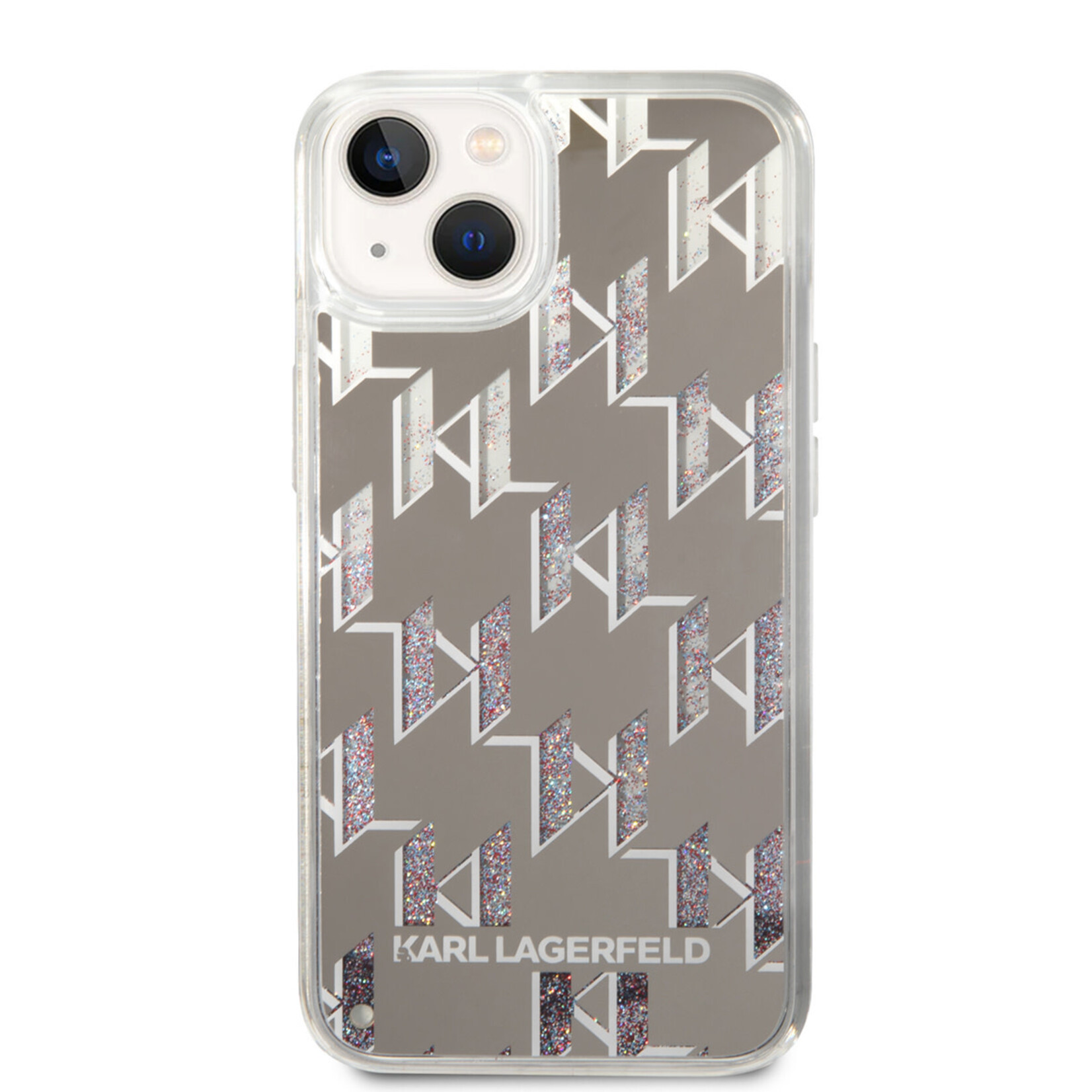 Karl Lagerfeld Karl Lagerfeld iPhone 14 Back Cover TPU-Hoesje - Bescherm je Telefoon met Zilverkleurig Design en TPU-Materiaal