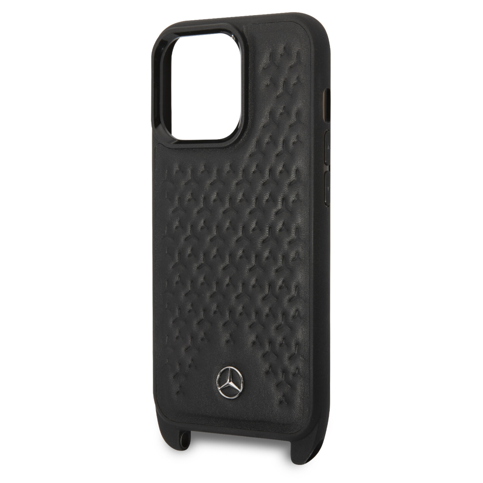 Mercedes-Benz Mercedes-Benz iPhone 14 Plus TPU Backcover - Strap Case - Star Pattern - Zwart