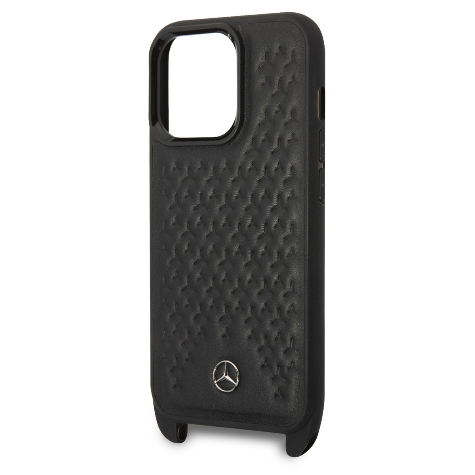 Mercedes-Benz Mercedes-Benz Echt Leer Smartphonehoesje voor Apple iPhone 14 Pro Max - Beschermende Back Cover - Zwart
