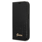 Guess GUESS Telefoonhoesje voor Apple iPhone 14 - PU Leer - Book Case - Bescherming - Zwart