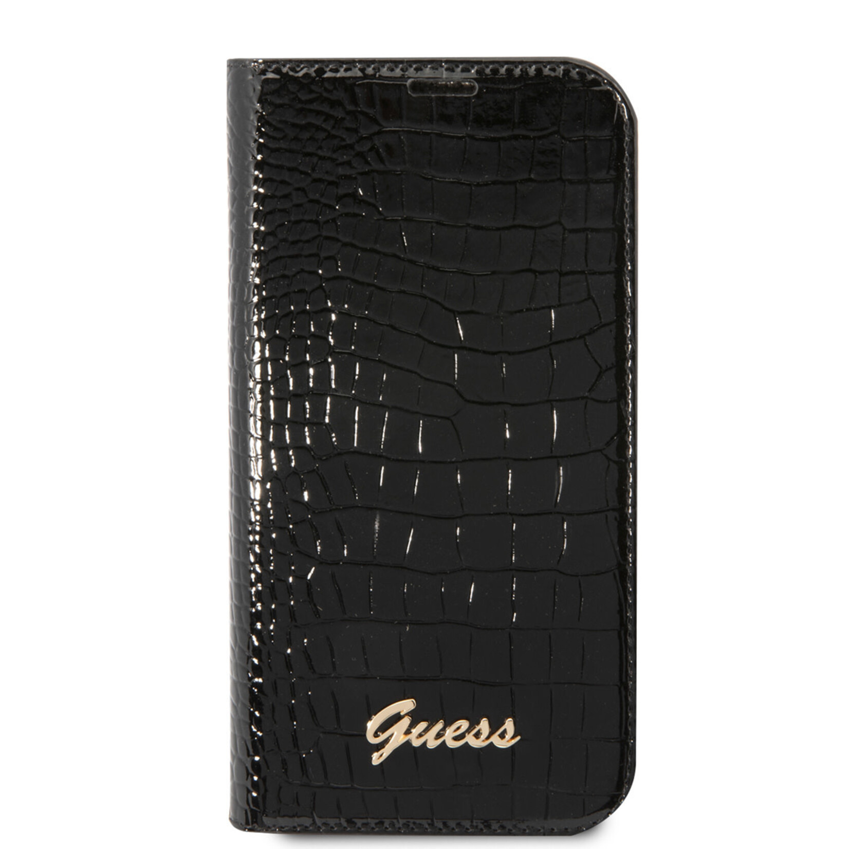 Guess Guess iPhone 14 Plus Smartphonehoesje - Zwart PU Leer - Beschermend Boek Case - Perfecte Bescherming voor je Telefoon