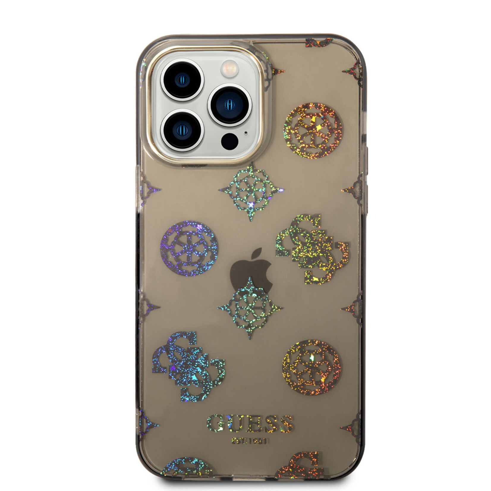 Guess Guess Telefoonhoesje voor Apple iPhone 14 Pro Max - Zwart TPU-materiaal - Bescherm je Telefoon!